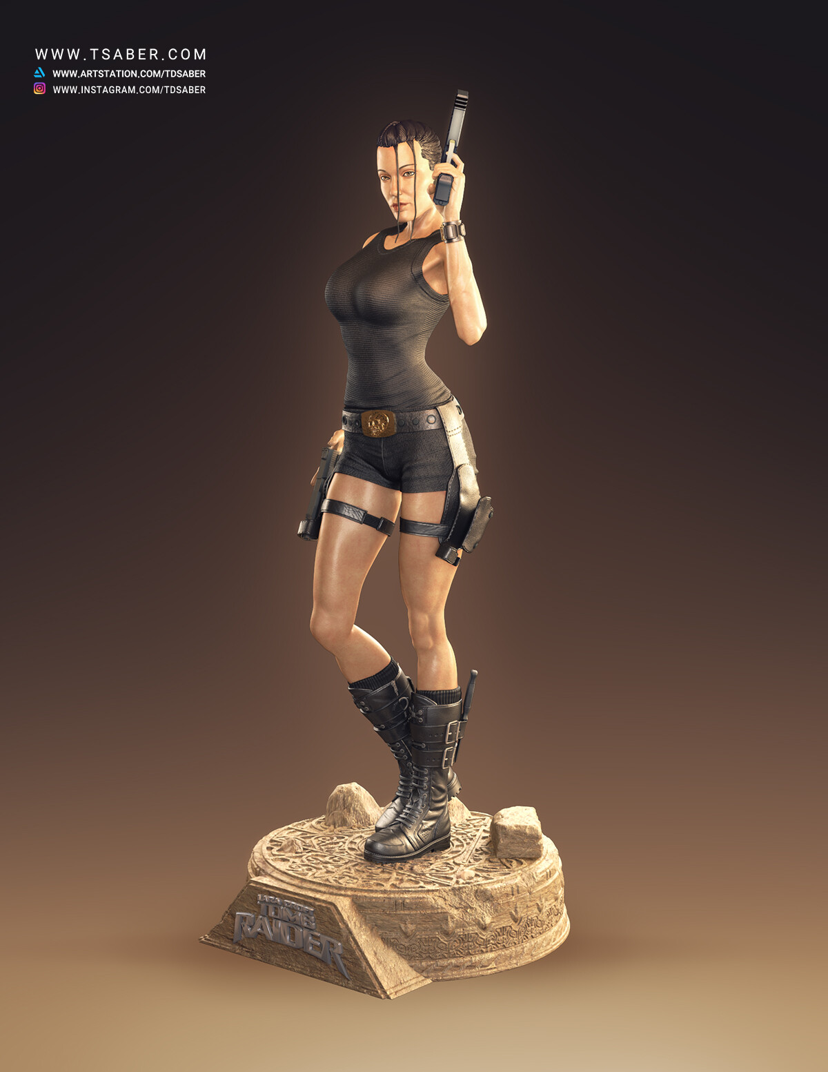 Lara Croft #3 Photo Print Tomb Raider Game Art Figure Statue PS4 