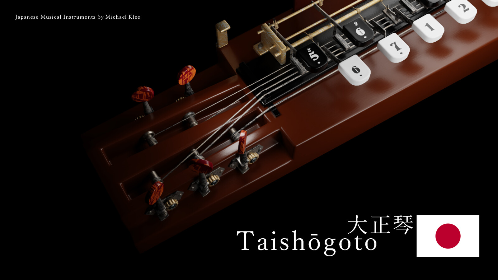 The taishōgoto 大正琴 strings