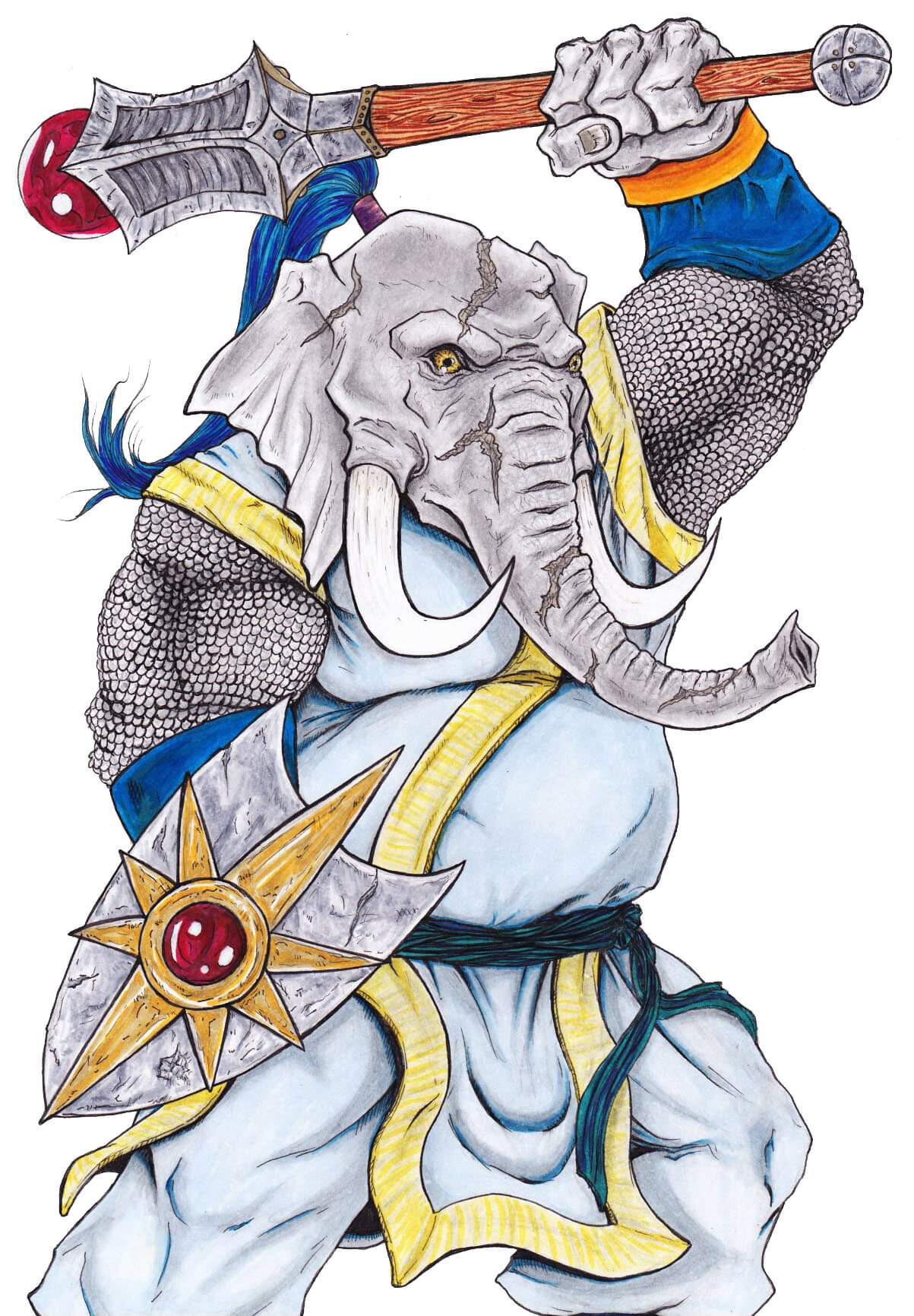 Cody Birk Loxodon Cleric Native to the busy streets of ravnica, the loxodon are calm, lumbering giants who often guard the plentiful oases throughout the land. cody birk loxodon cleric