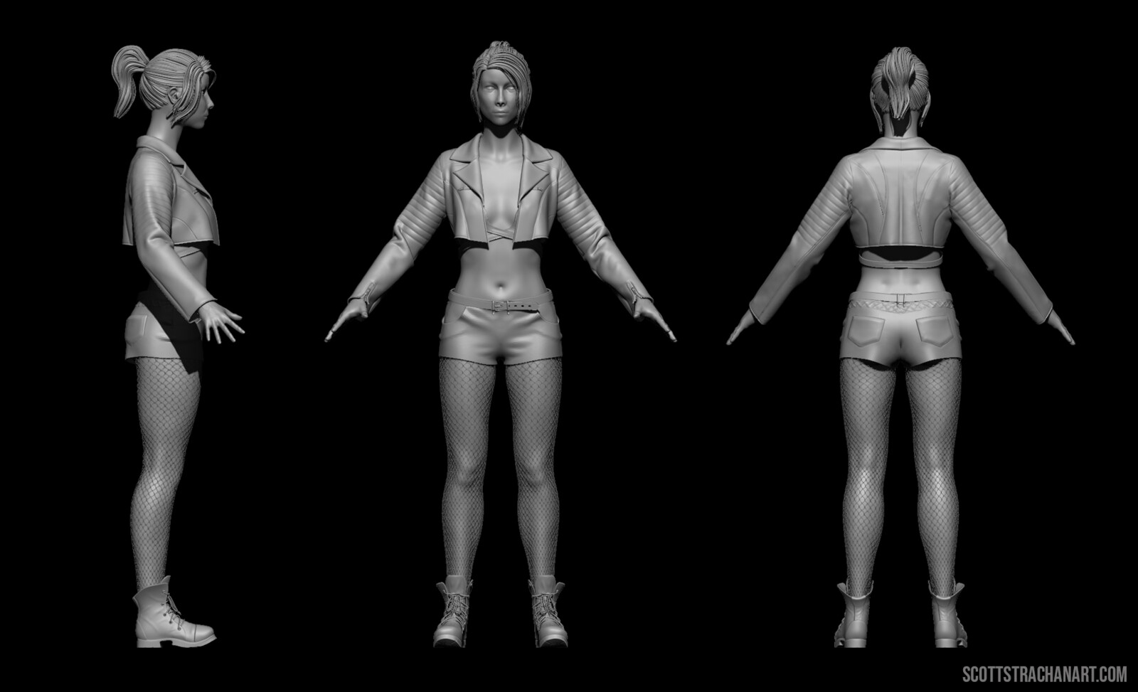Female Game Ready Character WIP Stage 2