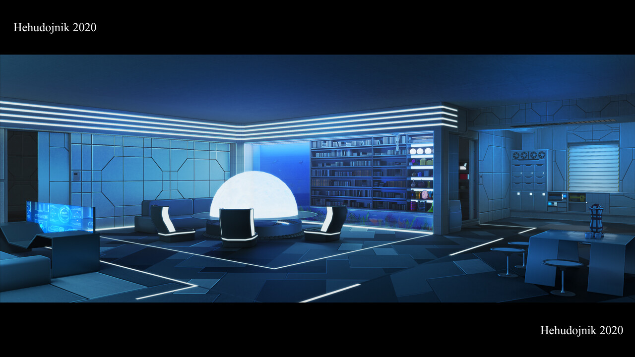 Vladislav Sci Fi Room Background For Visual Novel Priklyuchencheskie igry, kazualnye igry, simulyatory. vladislav sci fi room background