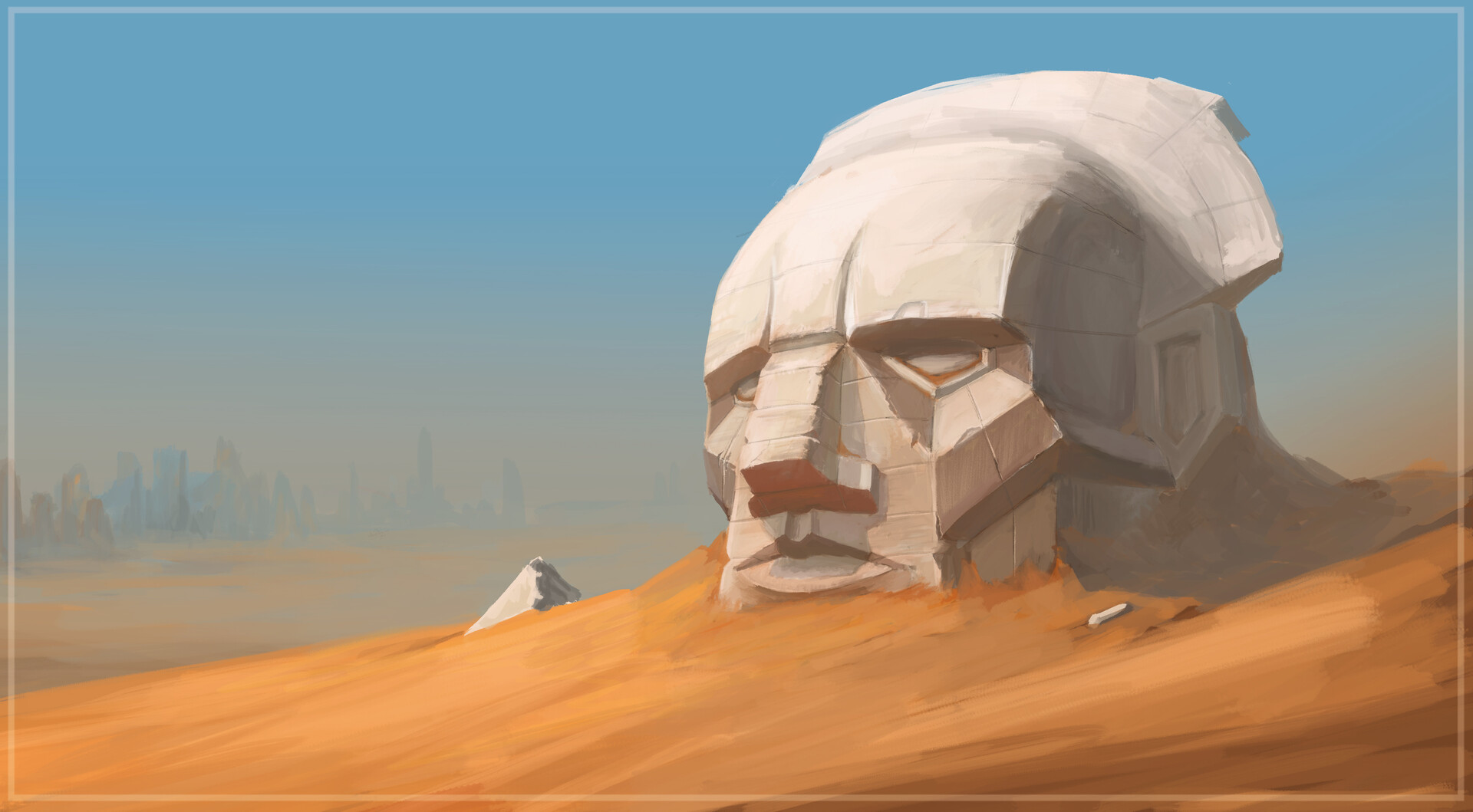 ArtStation Statue in the Desert