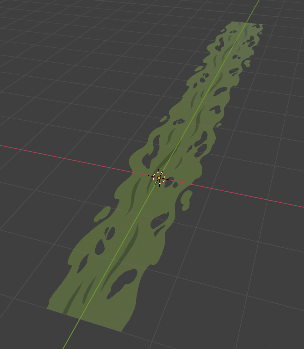 A slime trail built to be bent around the player's trail of movement. 