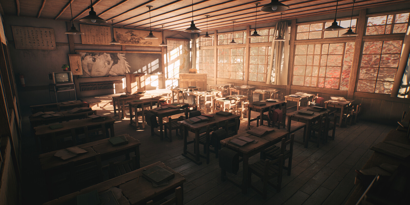 Denys Davydov - Old Japanese Classroom - (UE4)