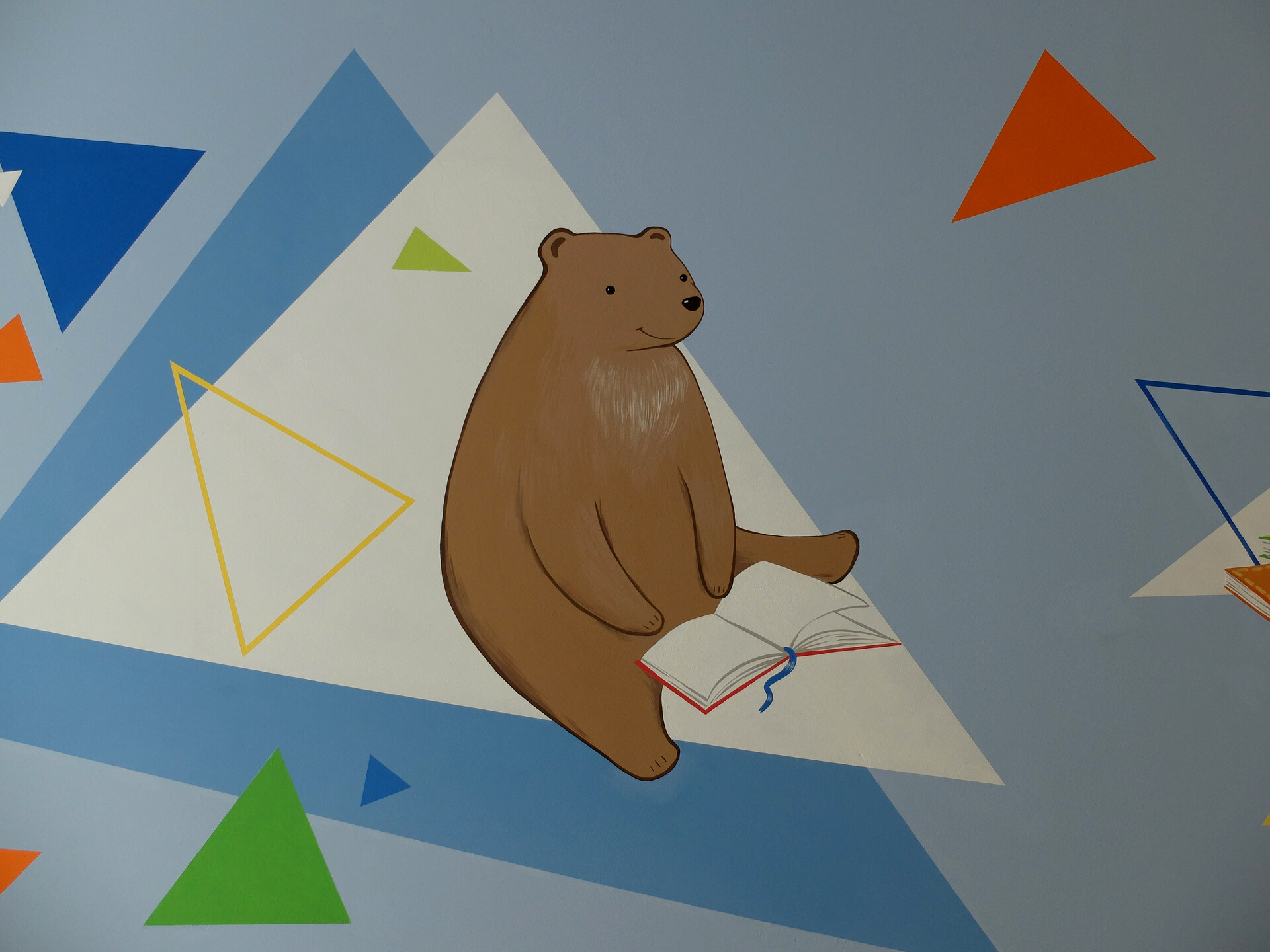 Artstation Little Bear Wall Painting For School Corridor Decor