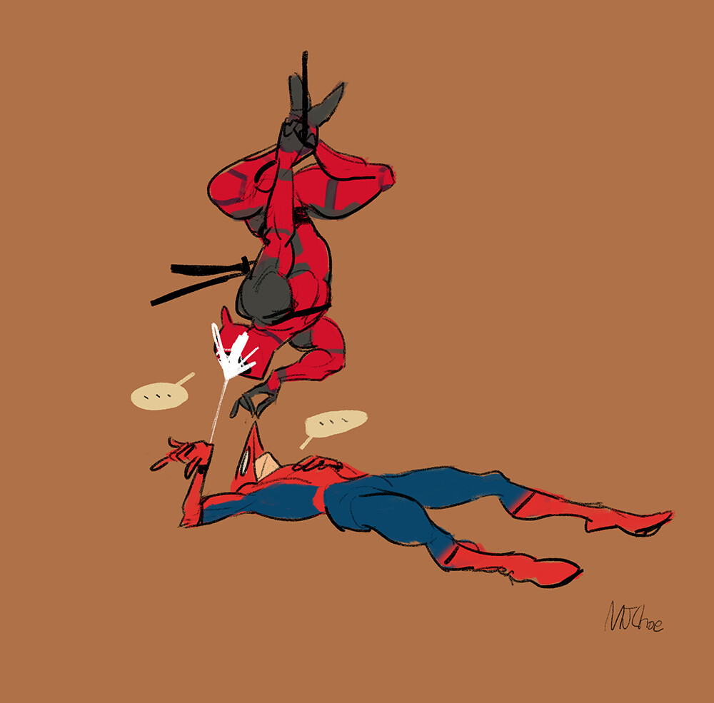 Spiderman & Deadpool.