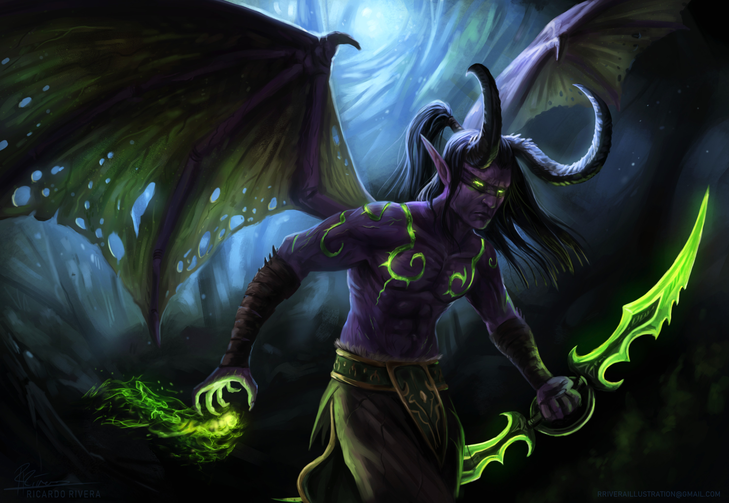 ricardo rivera illustration illidan