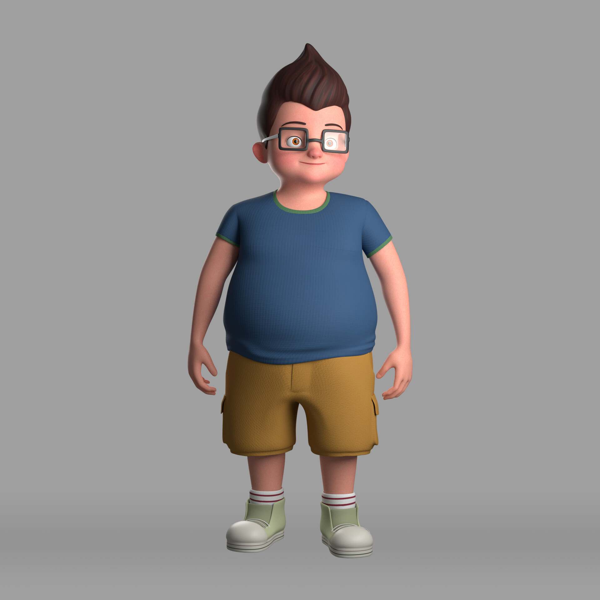 Anoop A - Young boy stylized cartoon character