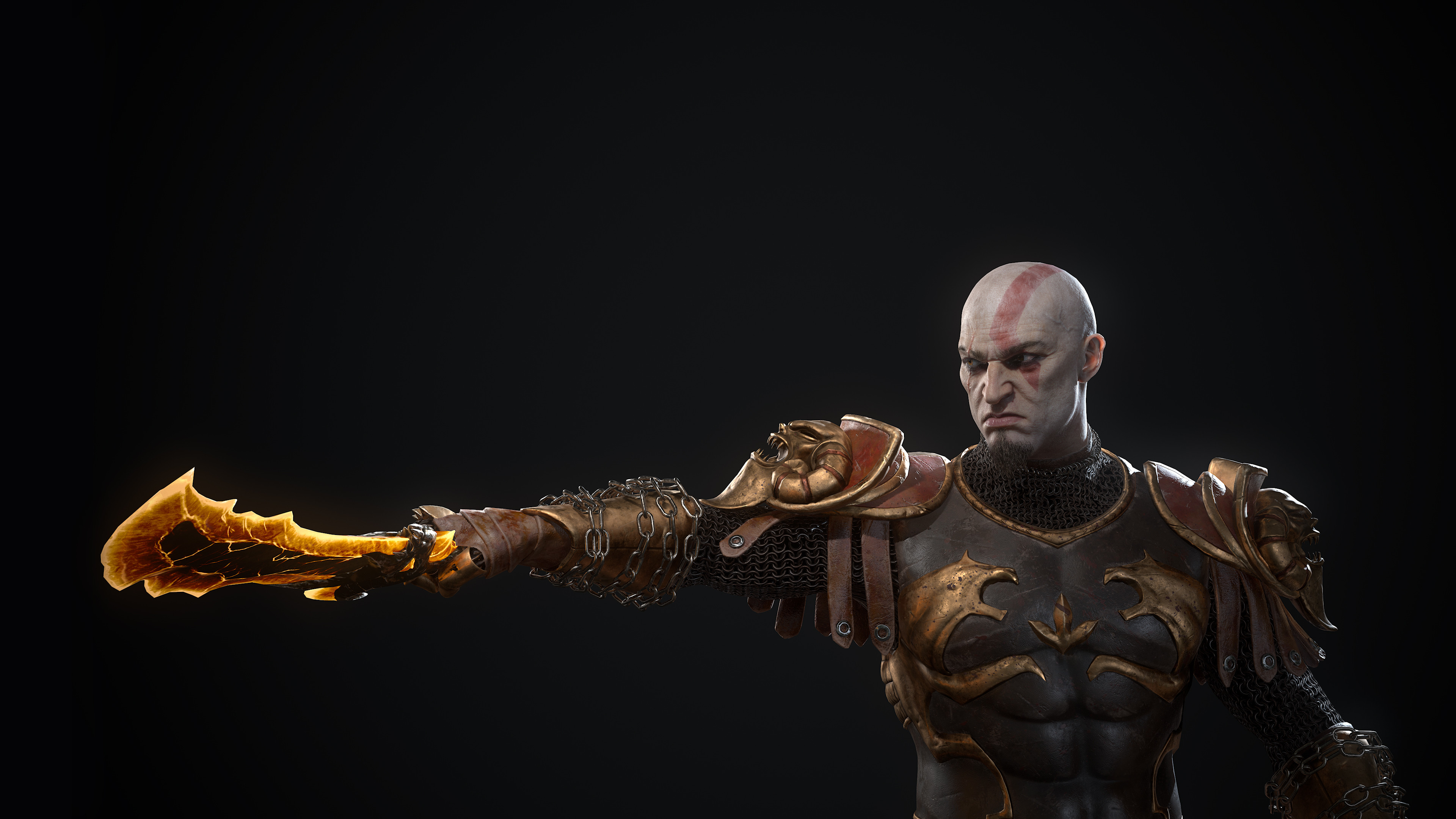 Artstation Kratos God Of War 2 Remastered Alvaro Zabala