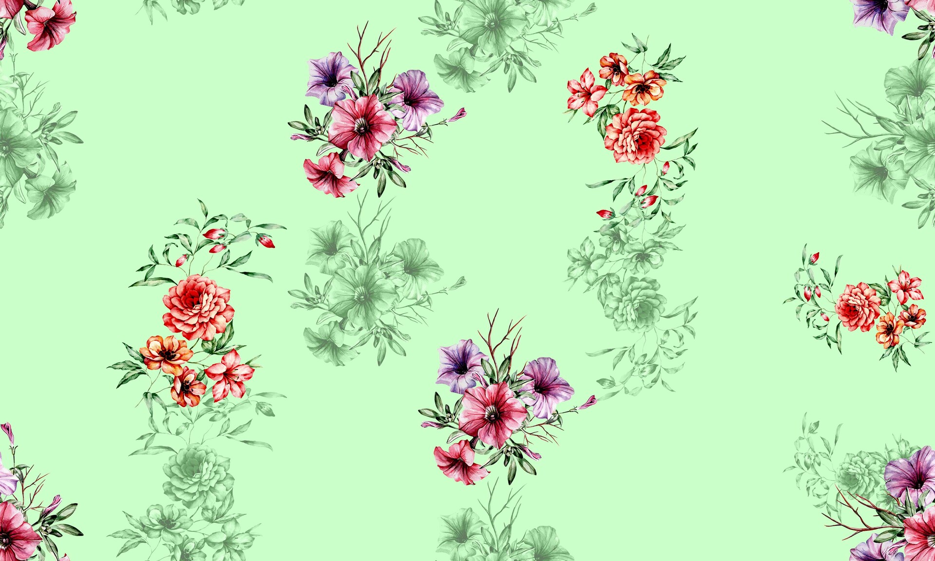 Artstation Beautiful Floral Seamless Pattern On Black Background For Your Fabric Design Clothing Printed Mat Eon The Art Studio Eon The Art Studio