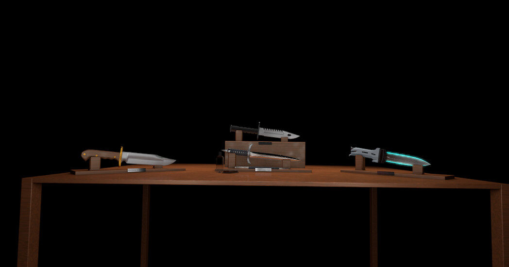 An Early Rendition of my knives showcase.