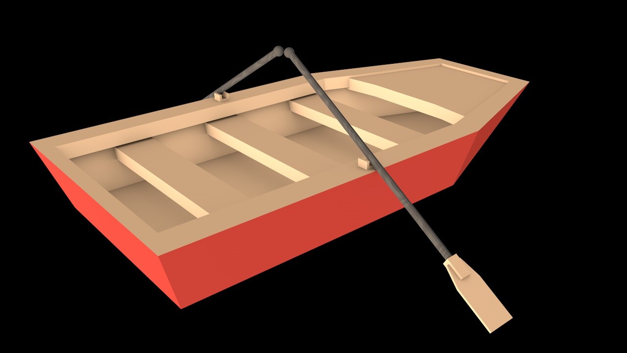 Low Poly Boat Asset
