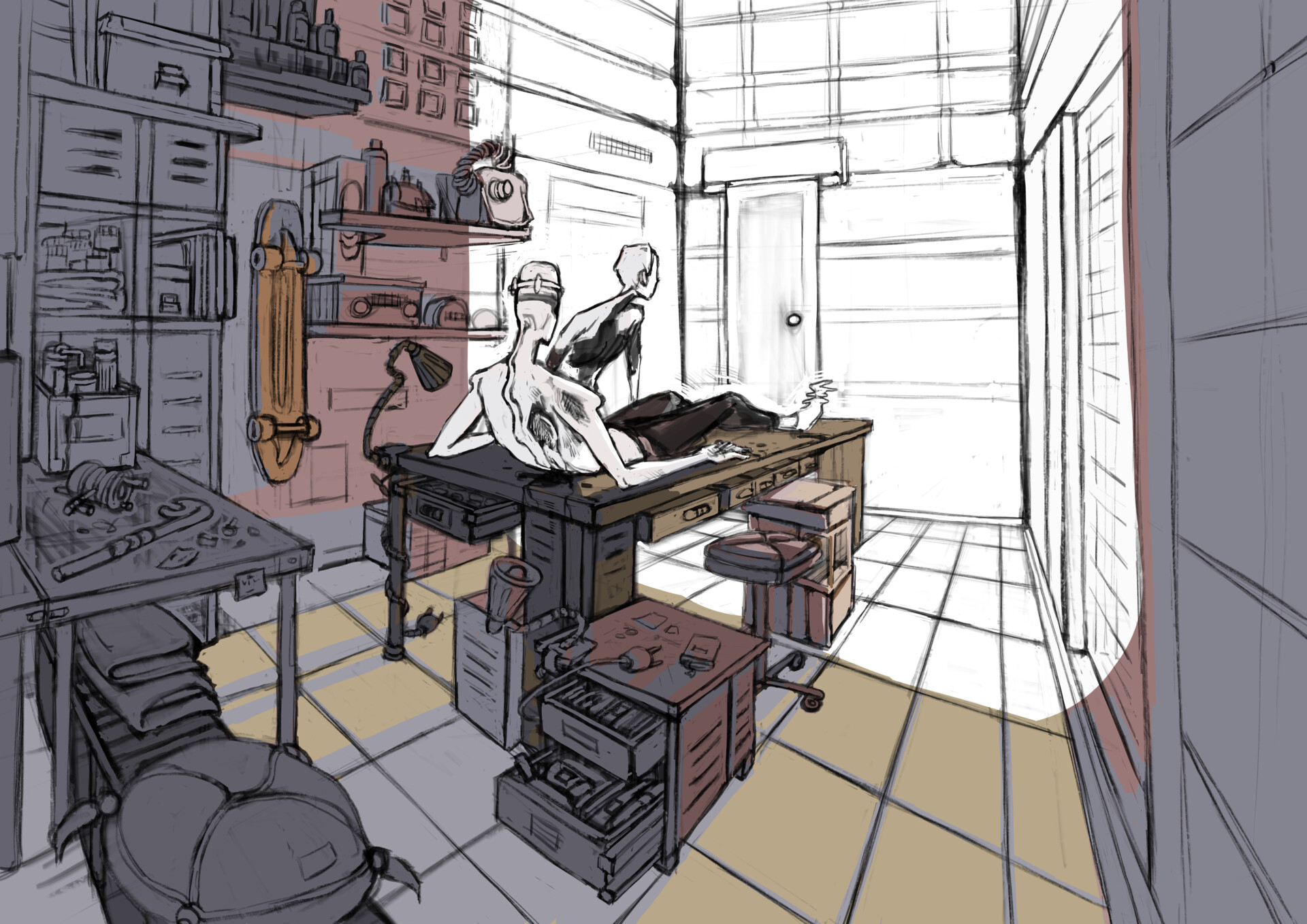 ArtStation Concept art Background 2D animation movie Tisis project