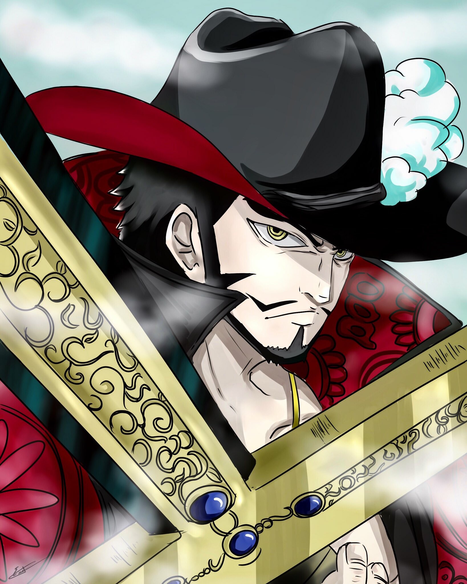 Artstation Mihawk From One Piece Solid Snake