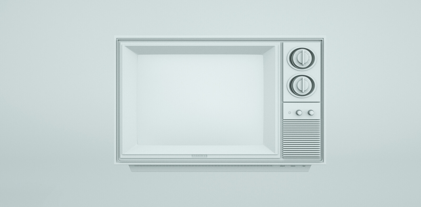 Clay view of the TV