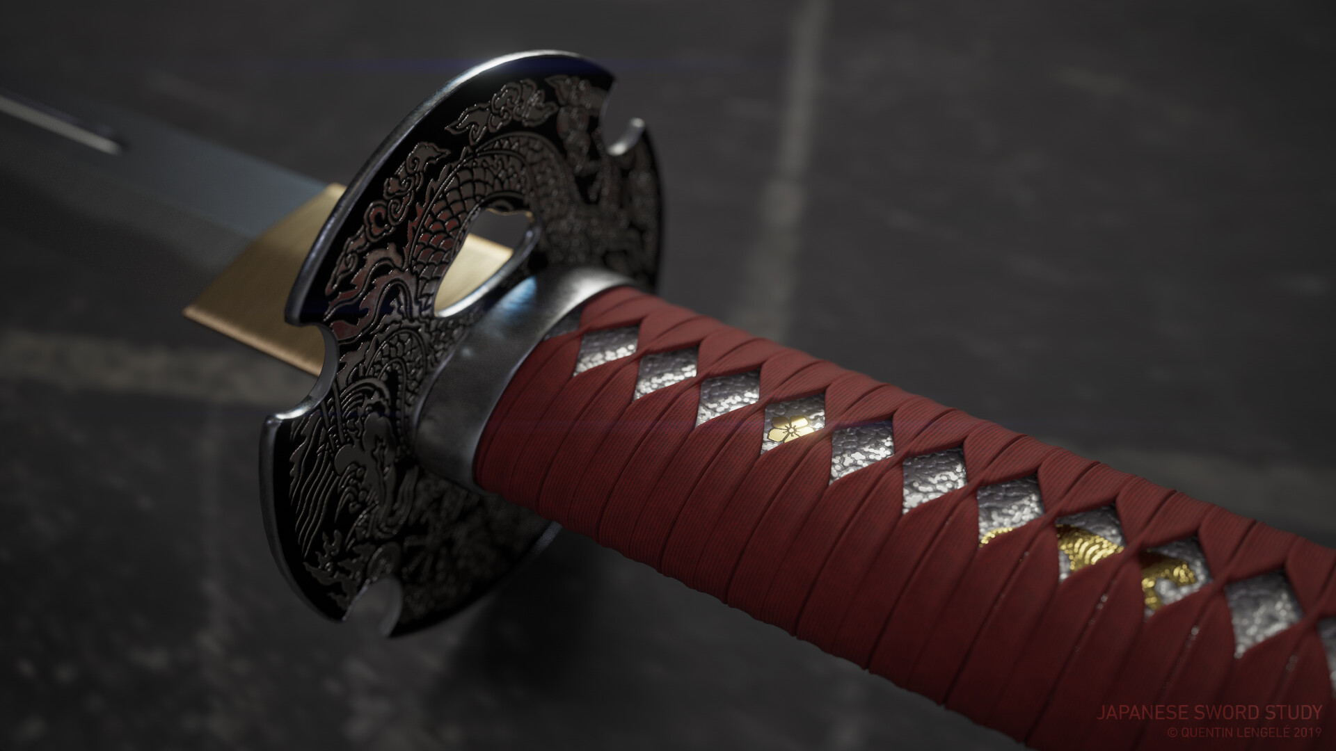 ArtStation - Japanese Sword Study