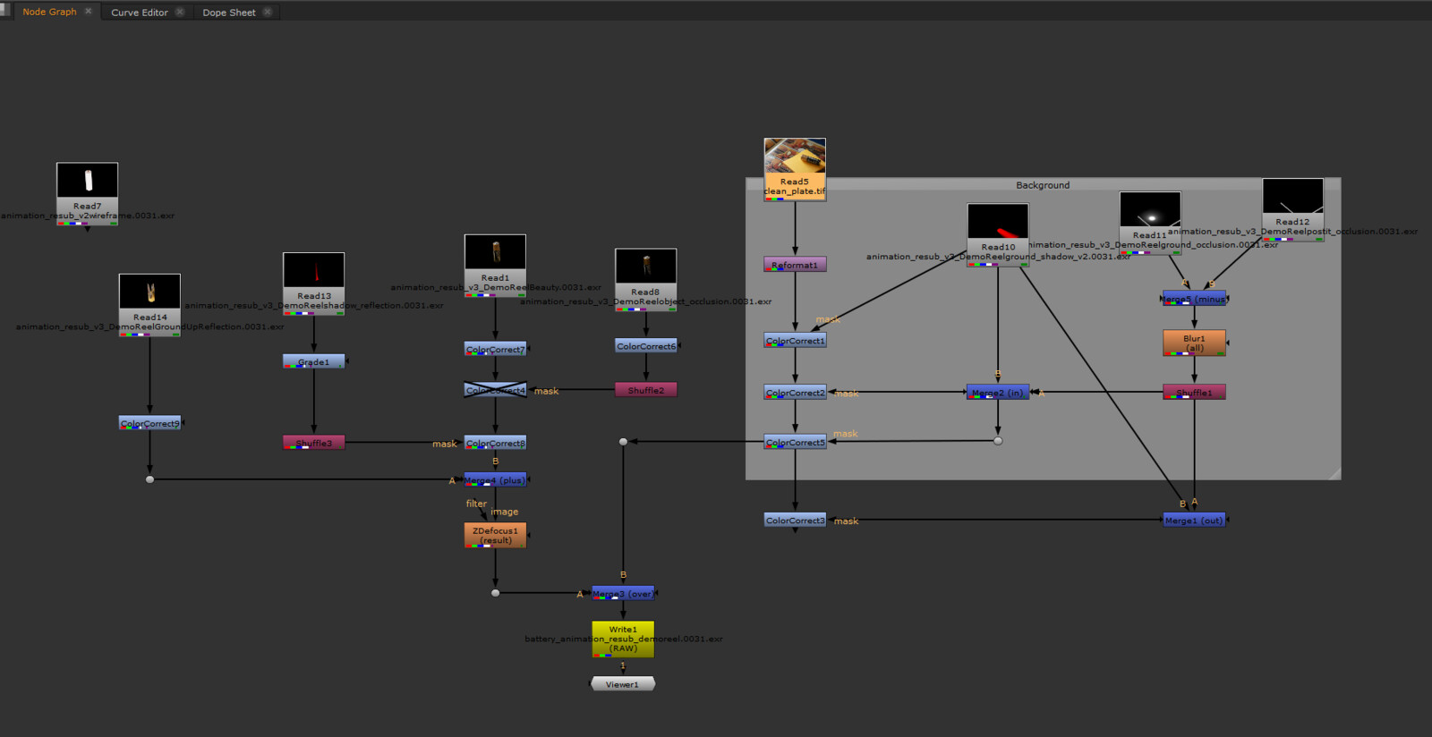 Compositing in Nuke.