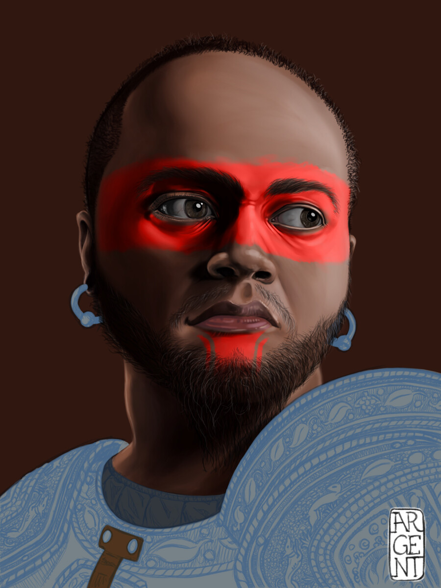 In-progress paint.