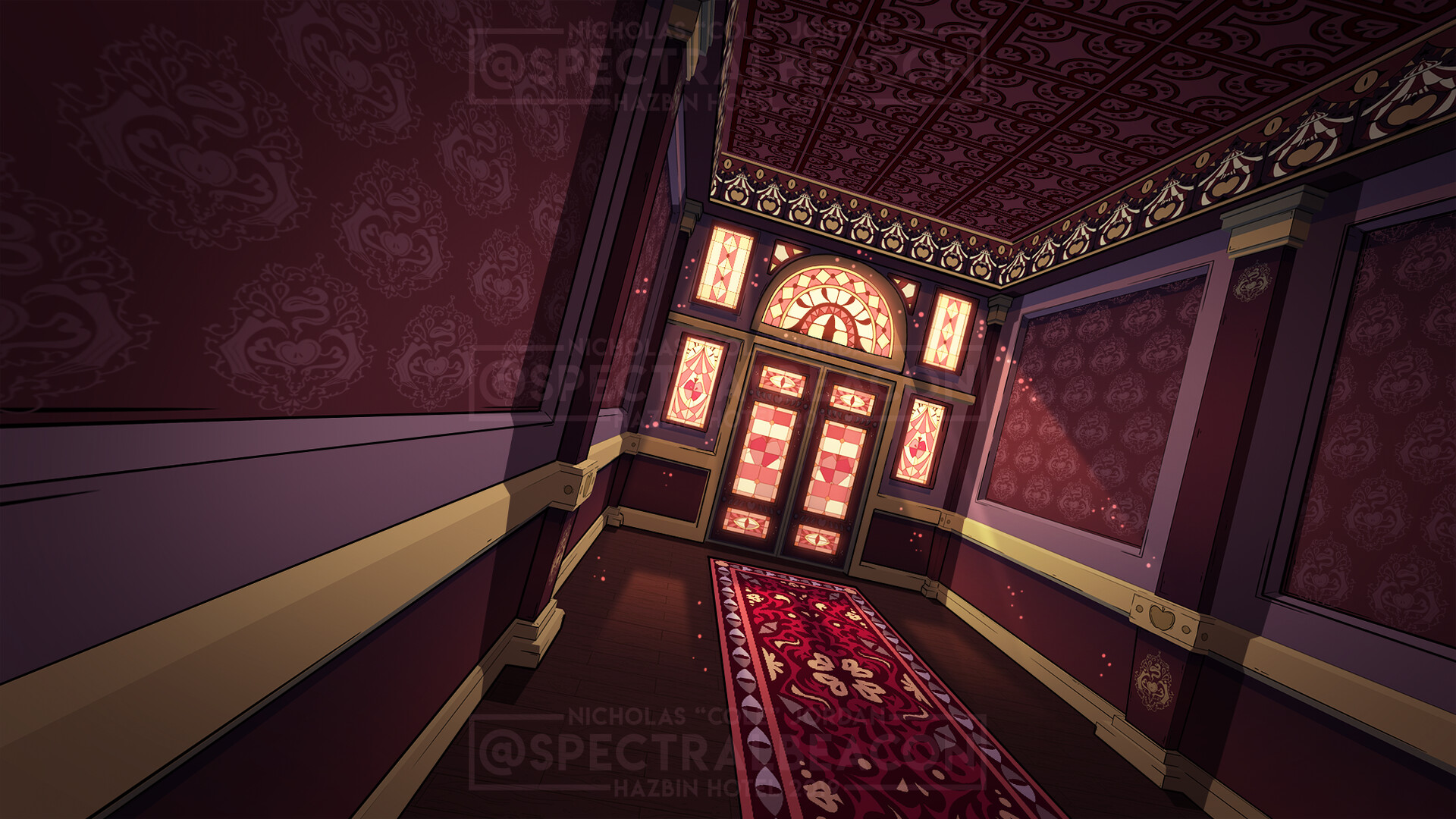 Nicholas cole jordan hazbin hotel alastor intro backgrounds