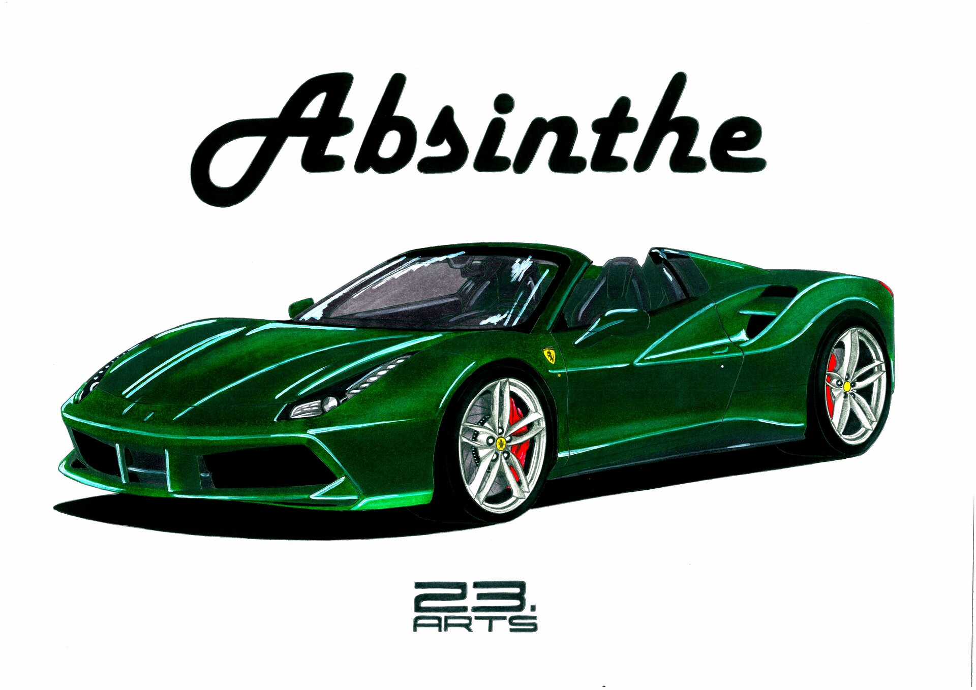 Artstation Ferrari 488 Spider Vladislav 23 Arts Shapovalenko