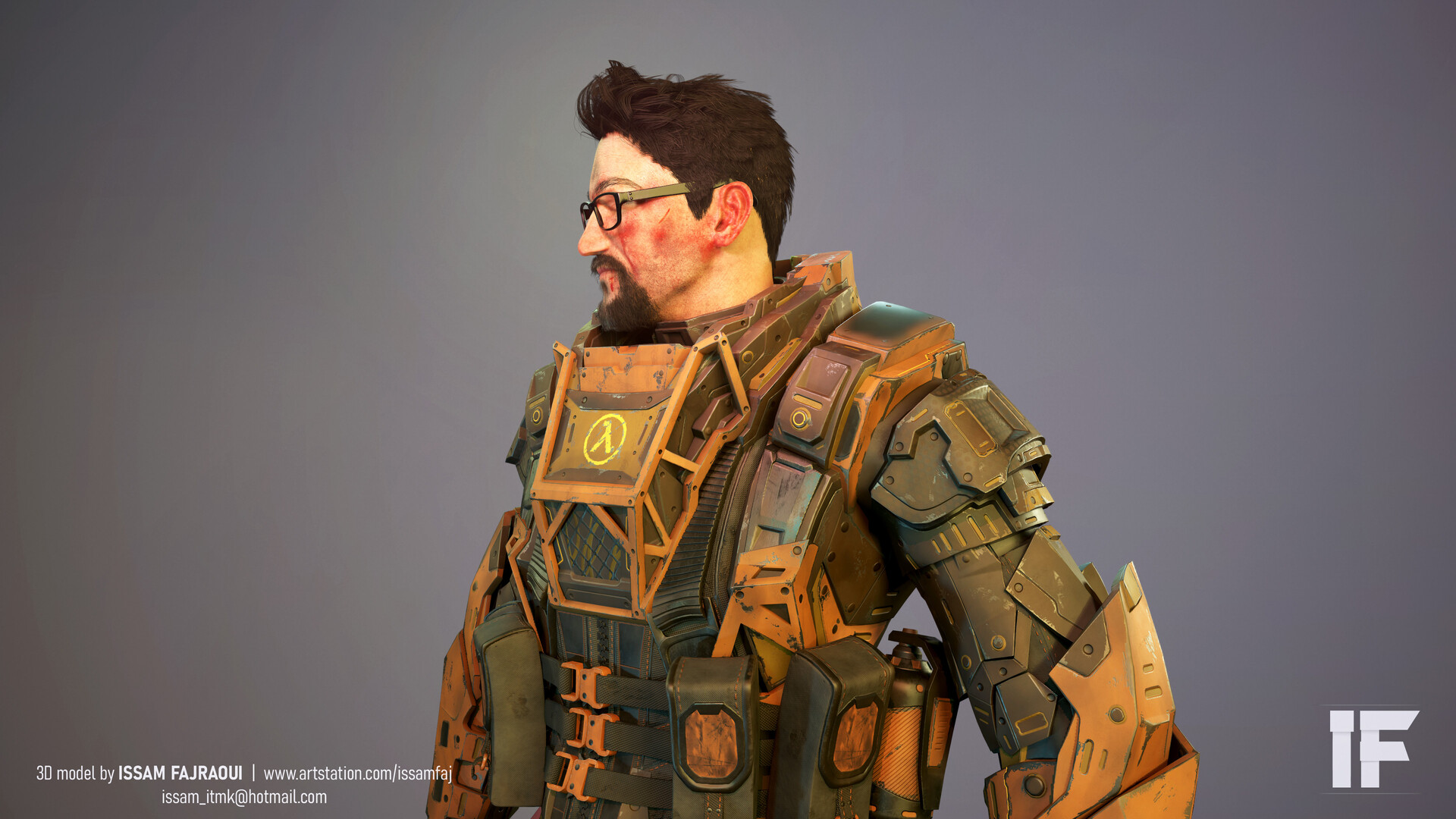 Artstation Gordon Freeman Gameready Character Issam Fajraoui