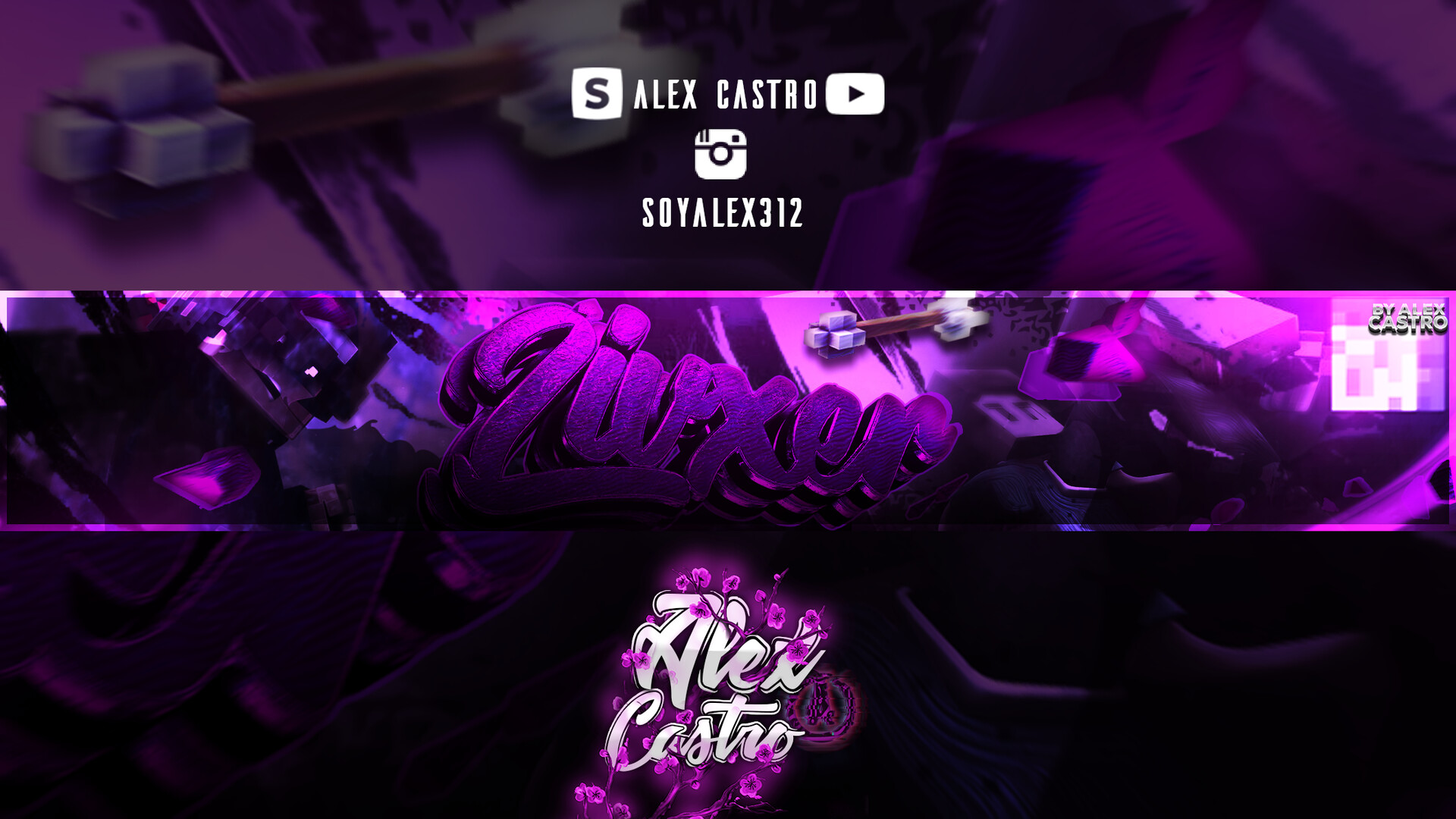 Artstation Banner Minecraft Alex Castro Designs