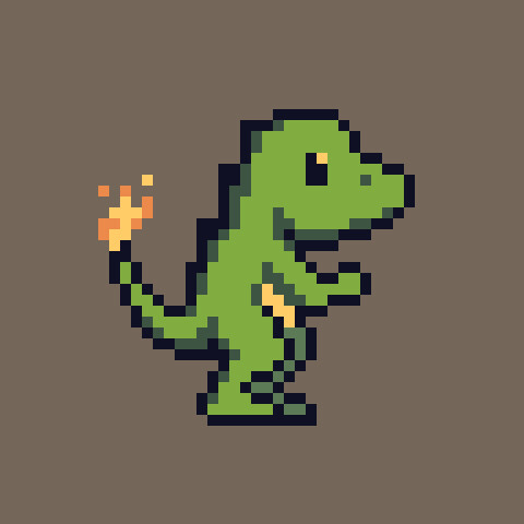 Small Dragon. Character concept (pixel art)