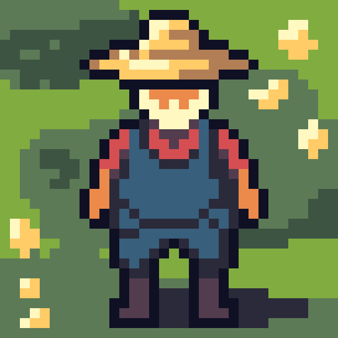 Farmer character. Pixel Art