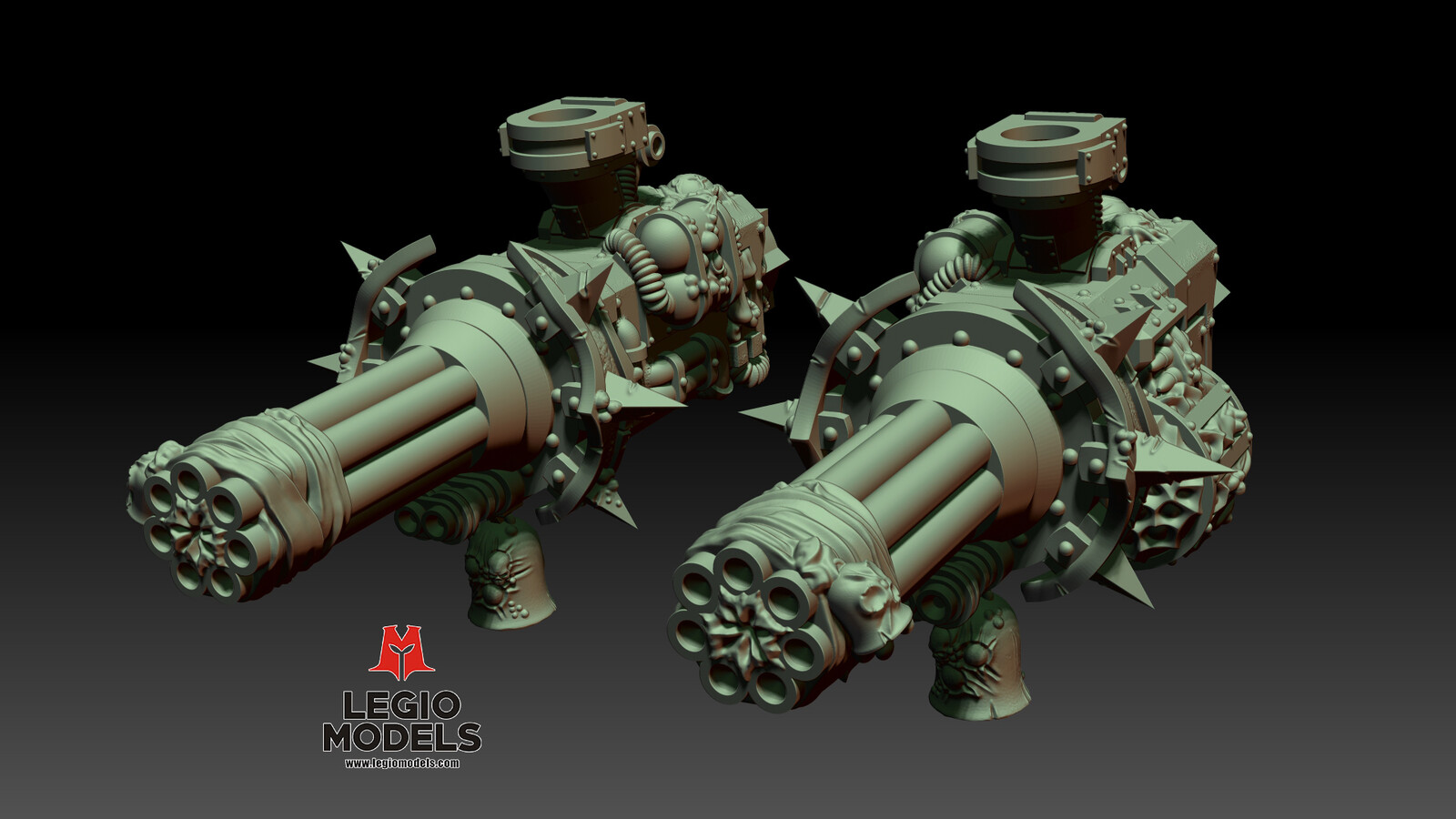 Artstation Warhammer 40k Nurgle Rotor Cannon For Knight Titan