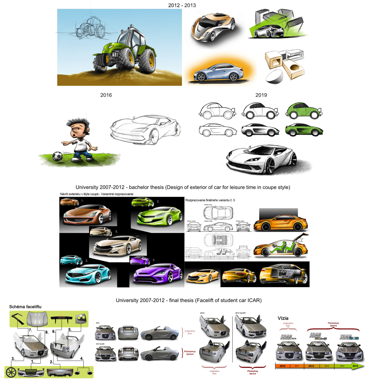 Digital 2D artworks layout