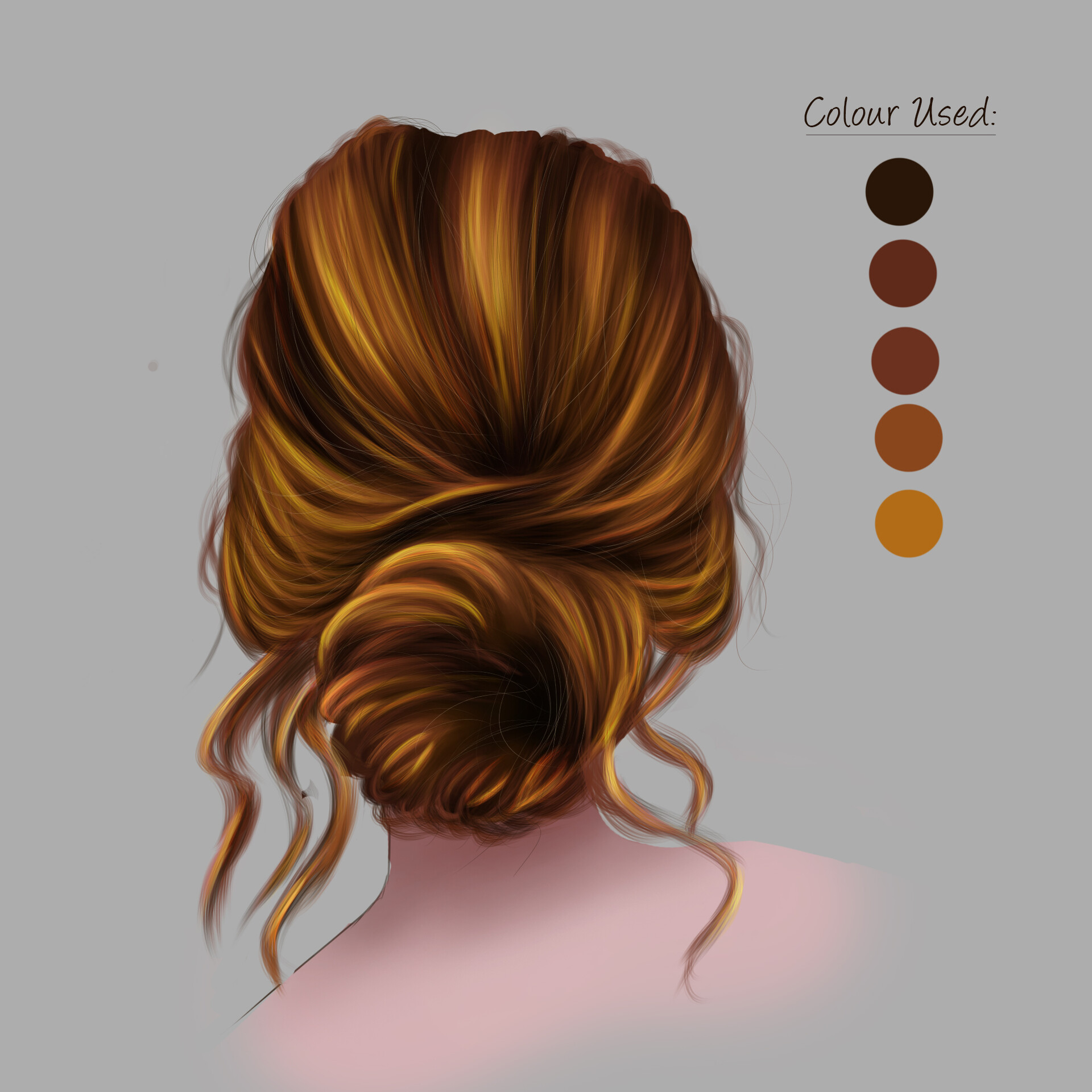 Artstation Digital Painting Of Hair Chandrani Das