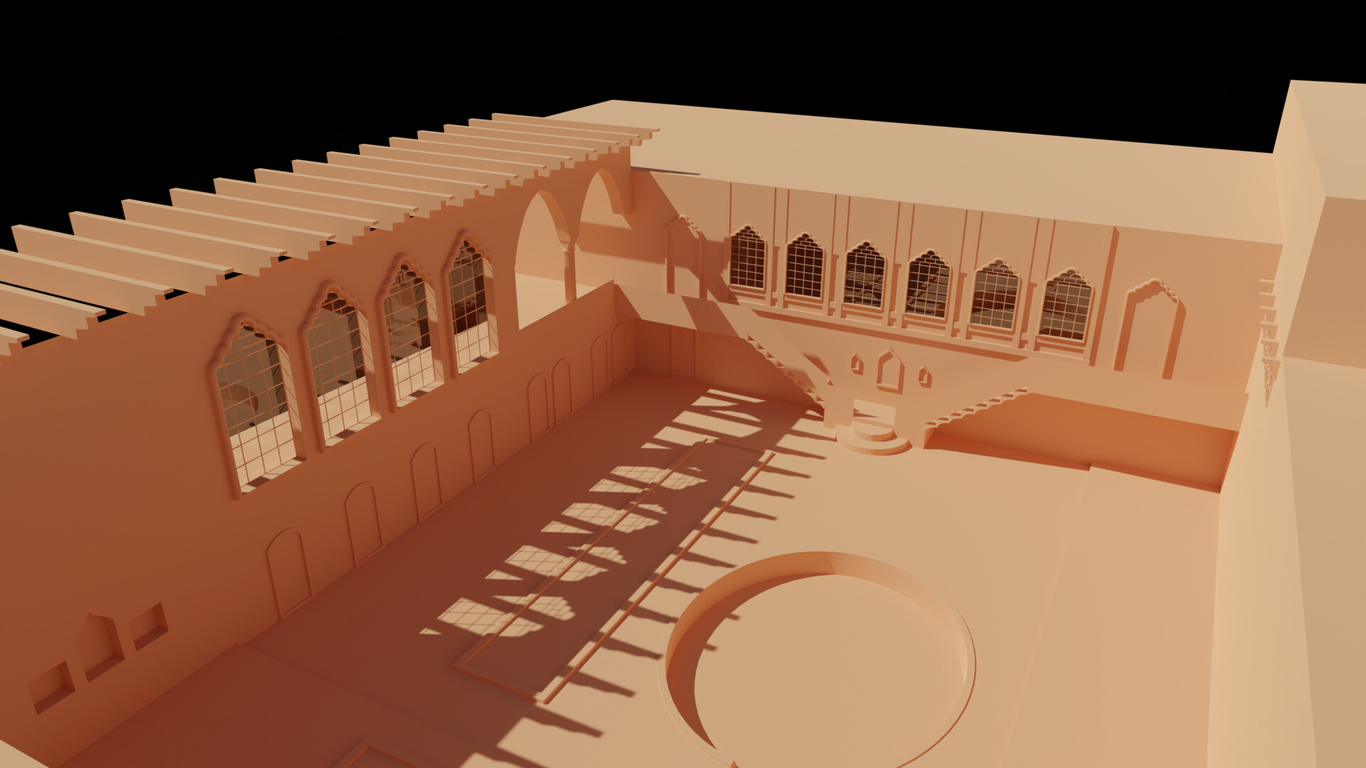 Artstation Middle East Courtyard House Ugurtan Turkeli