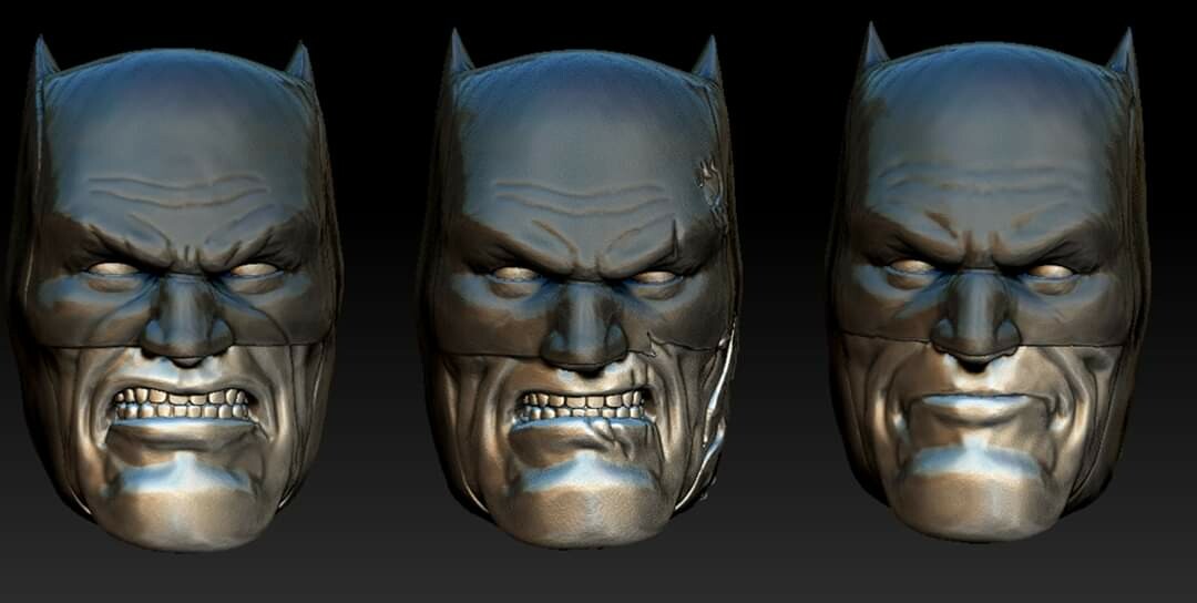 ArtStation - Fanart Batman TDKR Head  Angry ver.