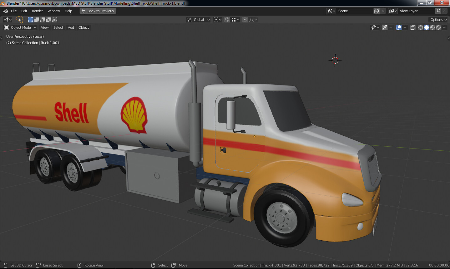 Artstation Shell Truck W Texture Freelance Job Michael Colina Michael Ben David