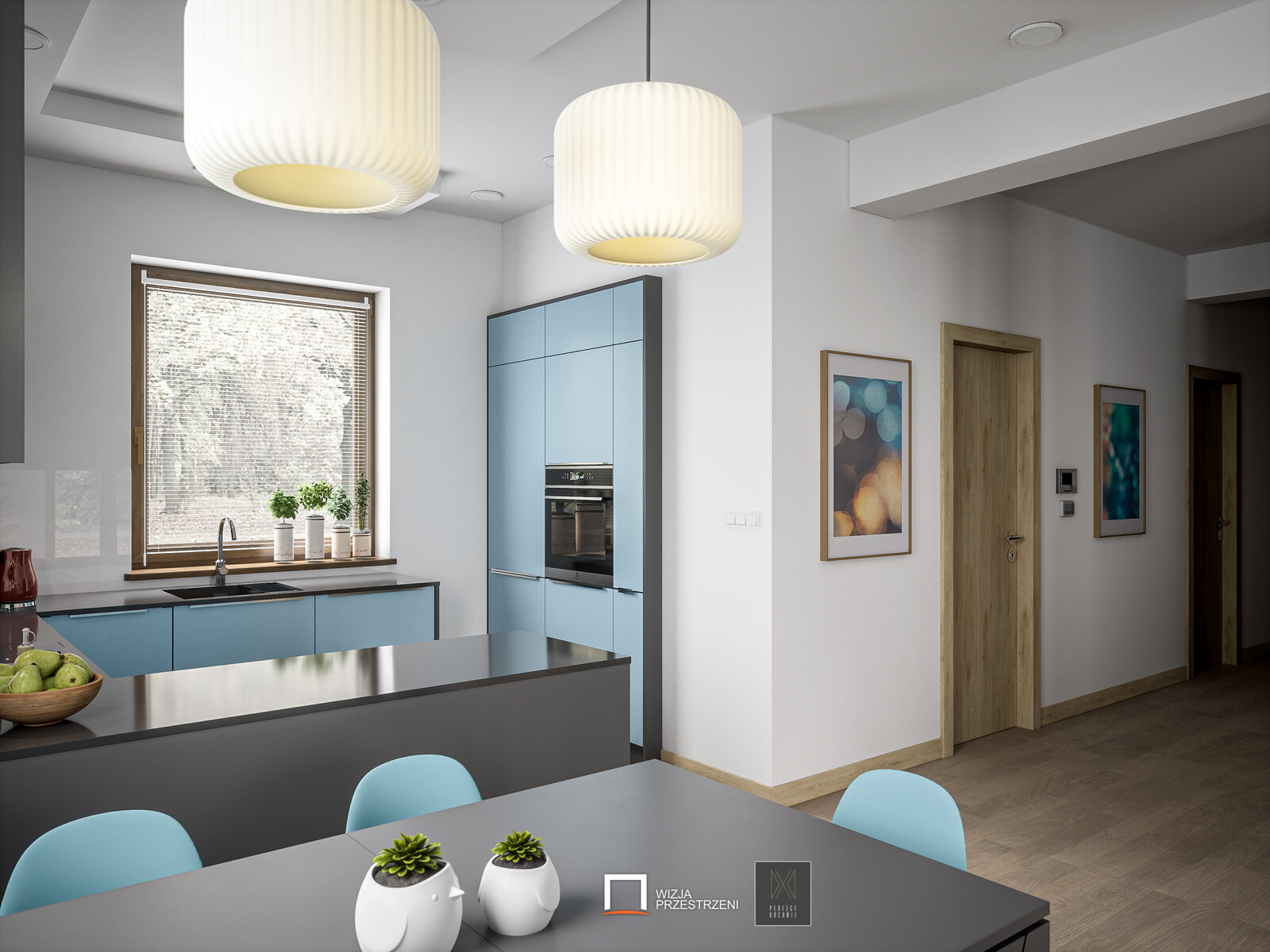 Blue Kitchen Interior Archviz - UE4 / Unreal Engine 4 + RTX