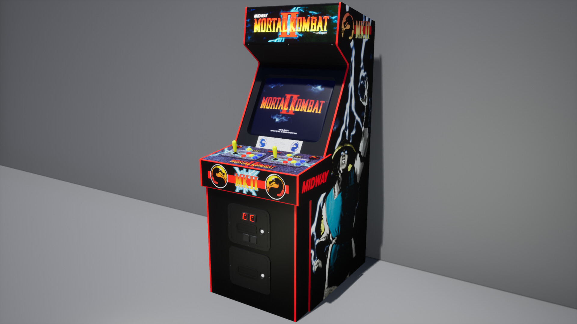 Artstation Mortal Kombat 2 1993 Midway Arcade Cabinet Alex Nuelle