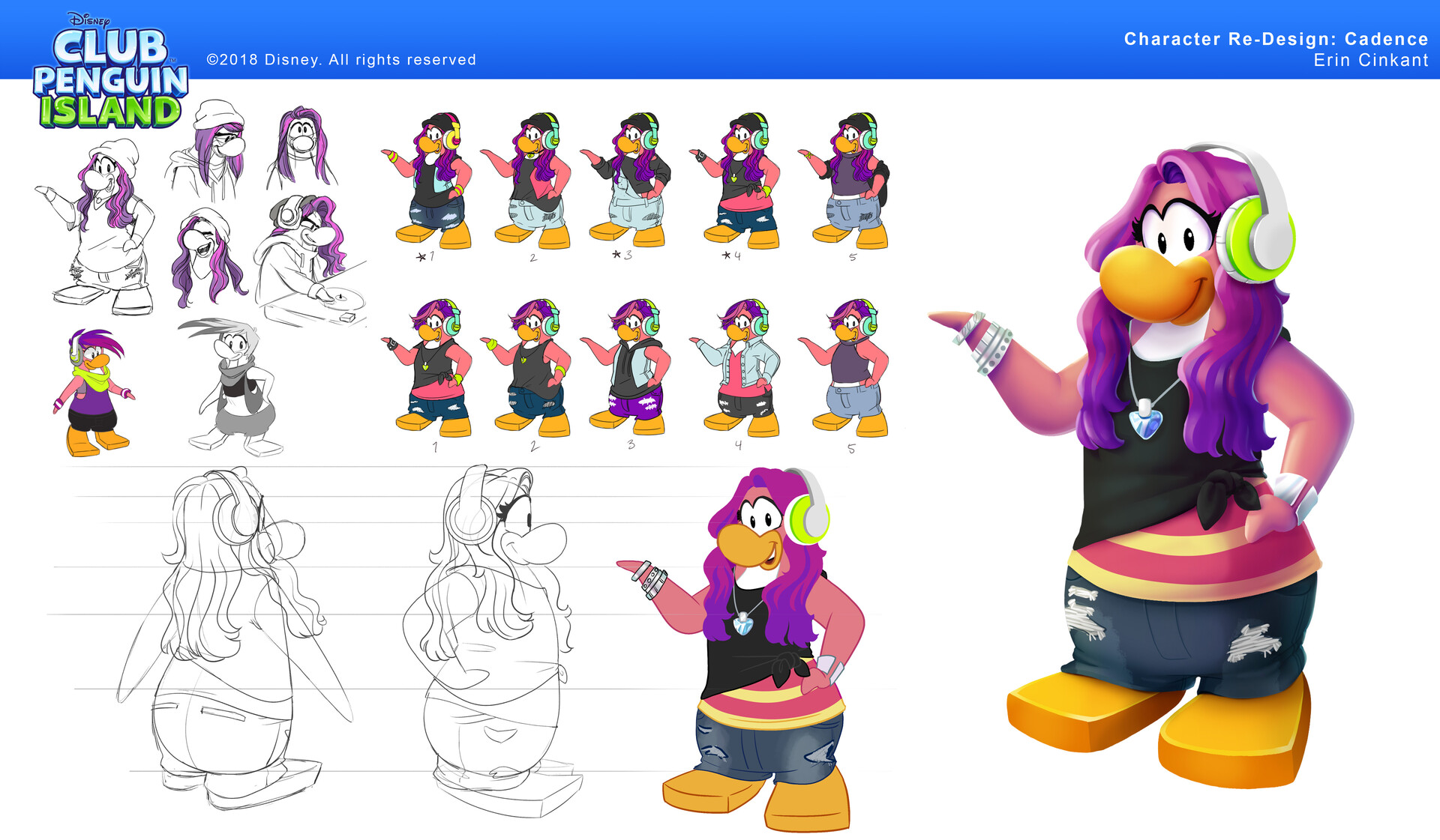 Erin Cinkant - Club Penguin Island: Character Design