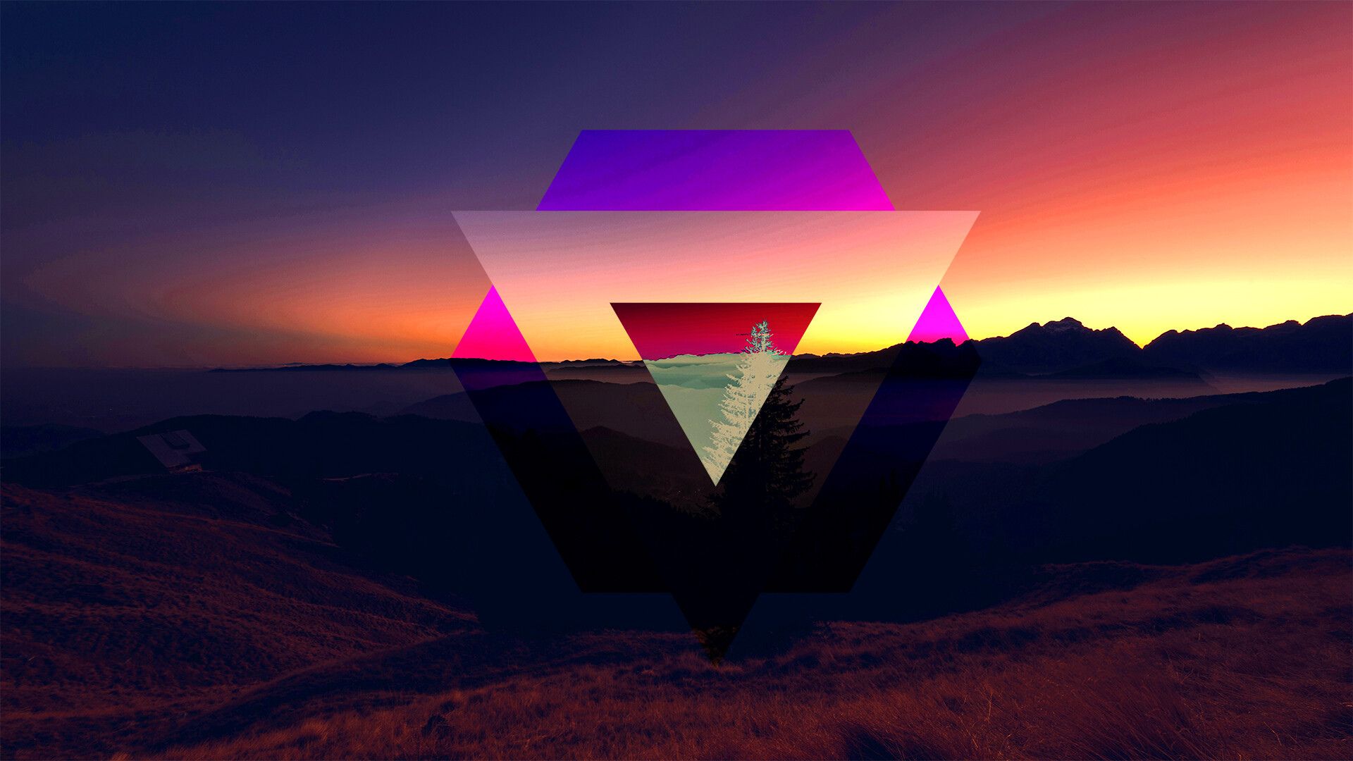 Nikolay Kryukov Minimalistic Wallpaper Sunset 1