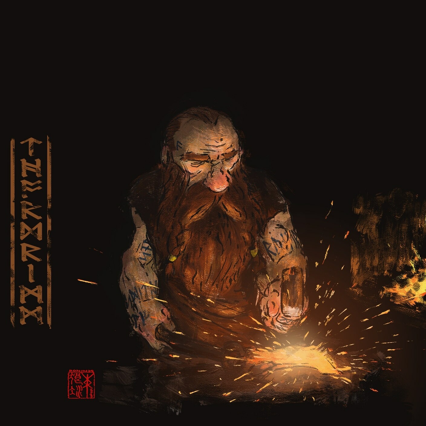 Artstation Dwarf Runesmith Ronin Ventinove