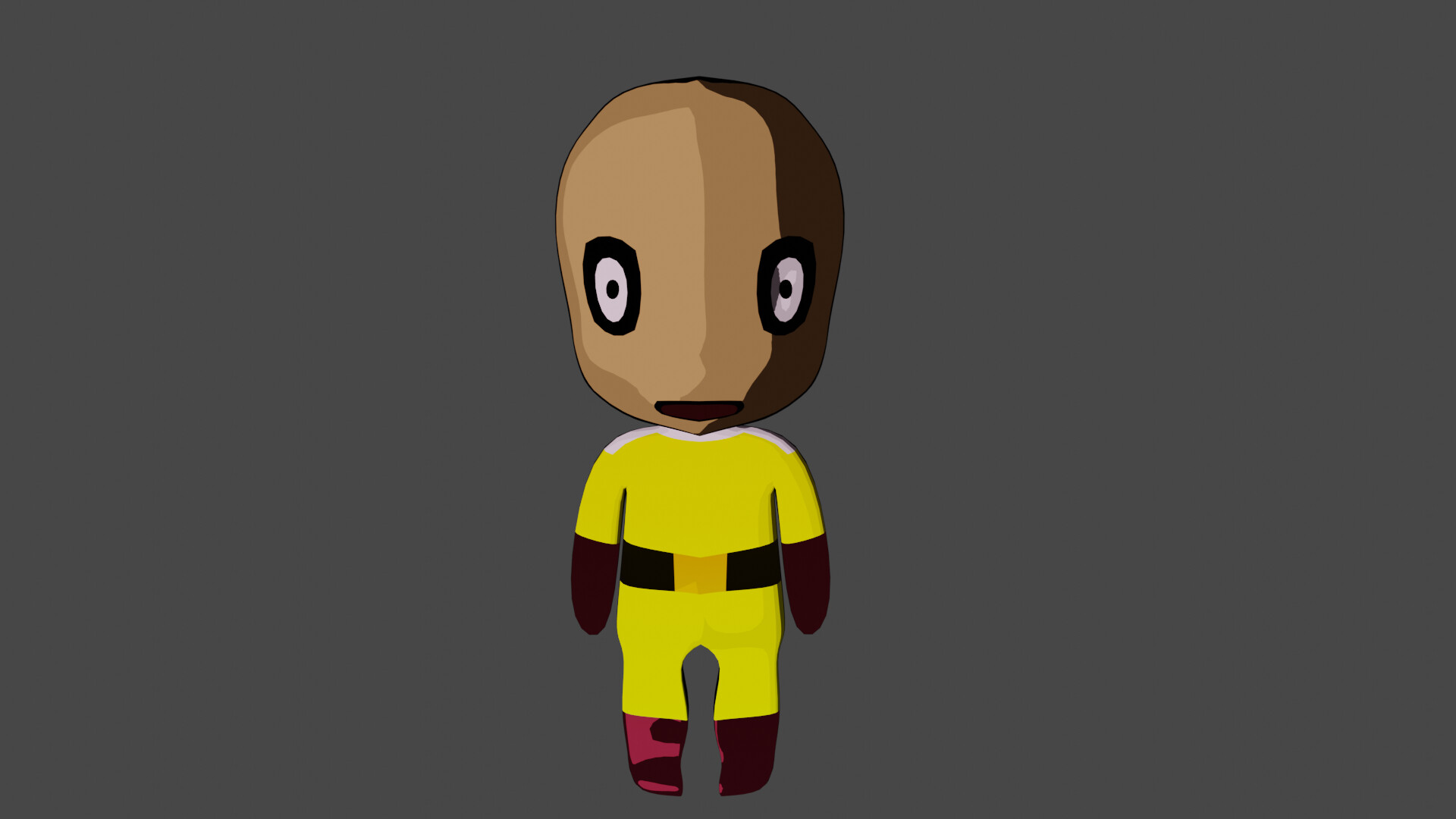 Artstation Saitama Fan Art Nendoroid Chibi Cel Shaded Ng Wei Yuen