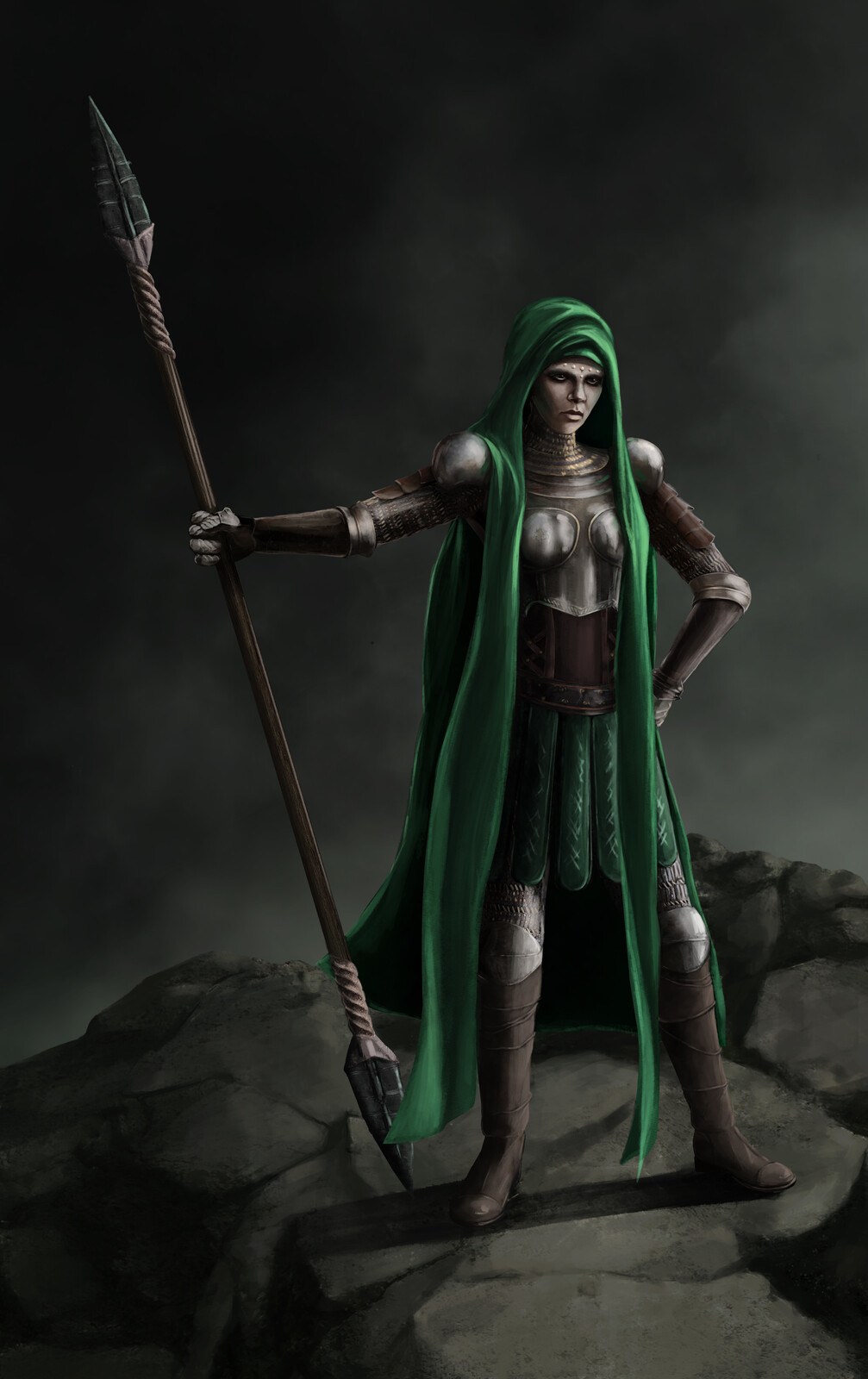 Warrior in green clothing