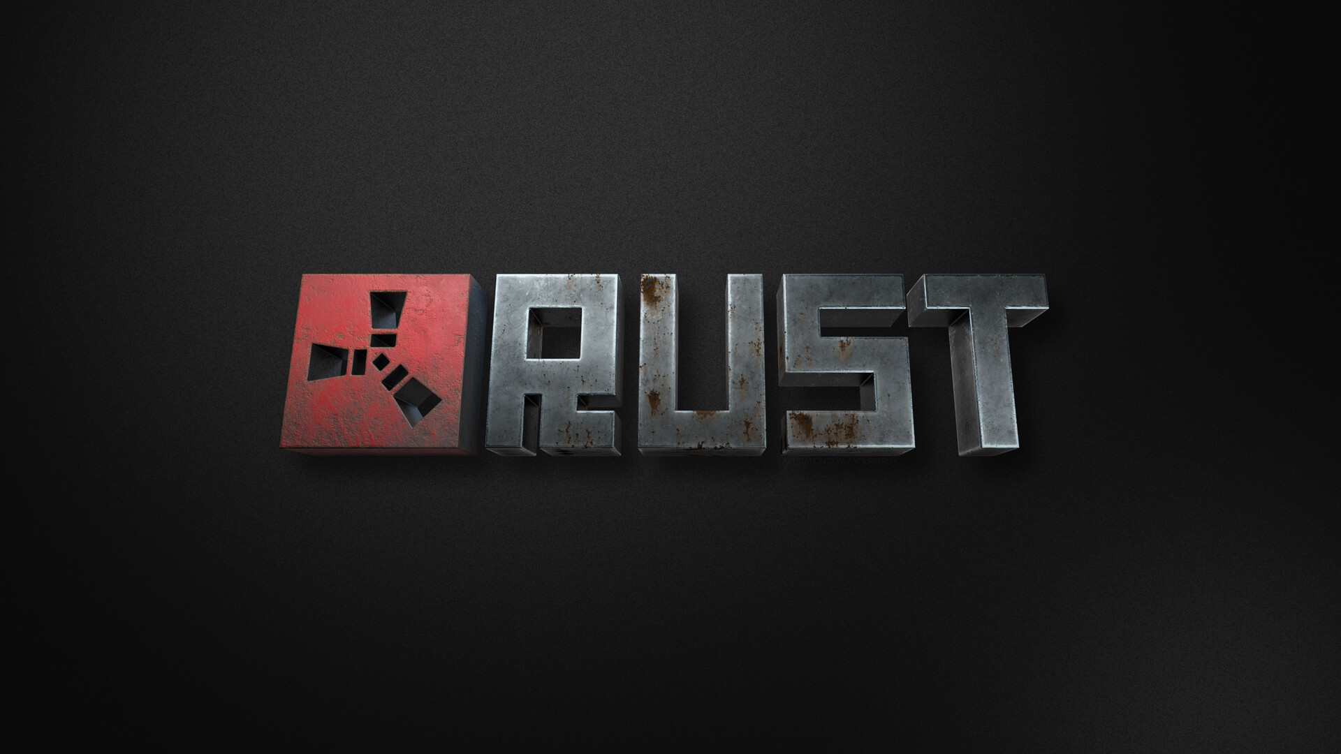 Artstation Rust Logo 2d To 3d Serhii Solomianiuk