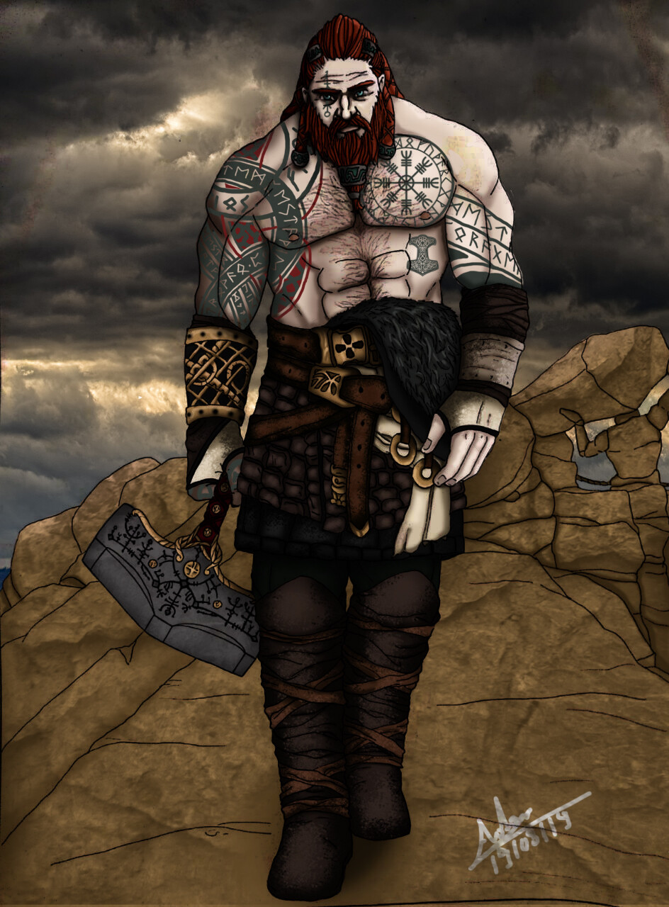 ArtStation - Thor concept art (for game god of war), thor god of war  ragnarok tattoos