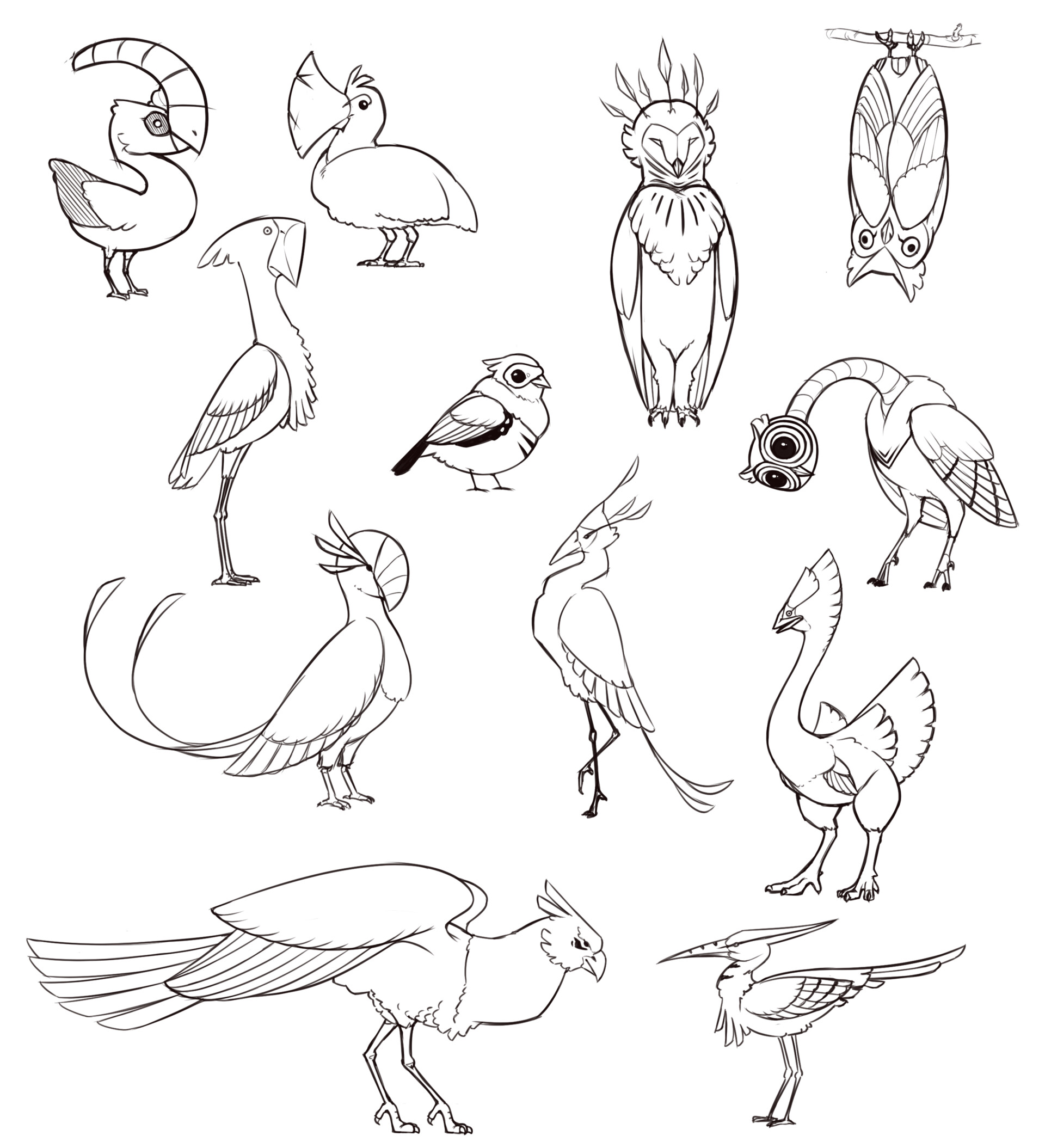 ArtStation - Bird Creature Designs