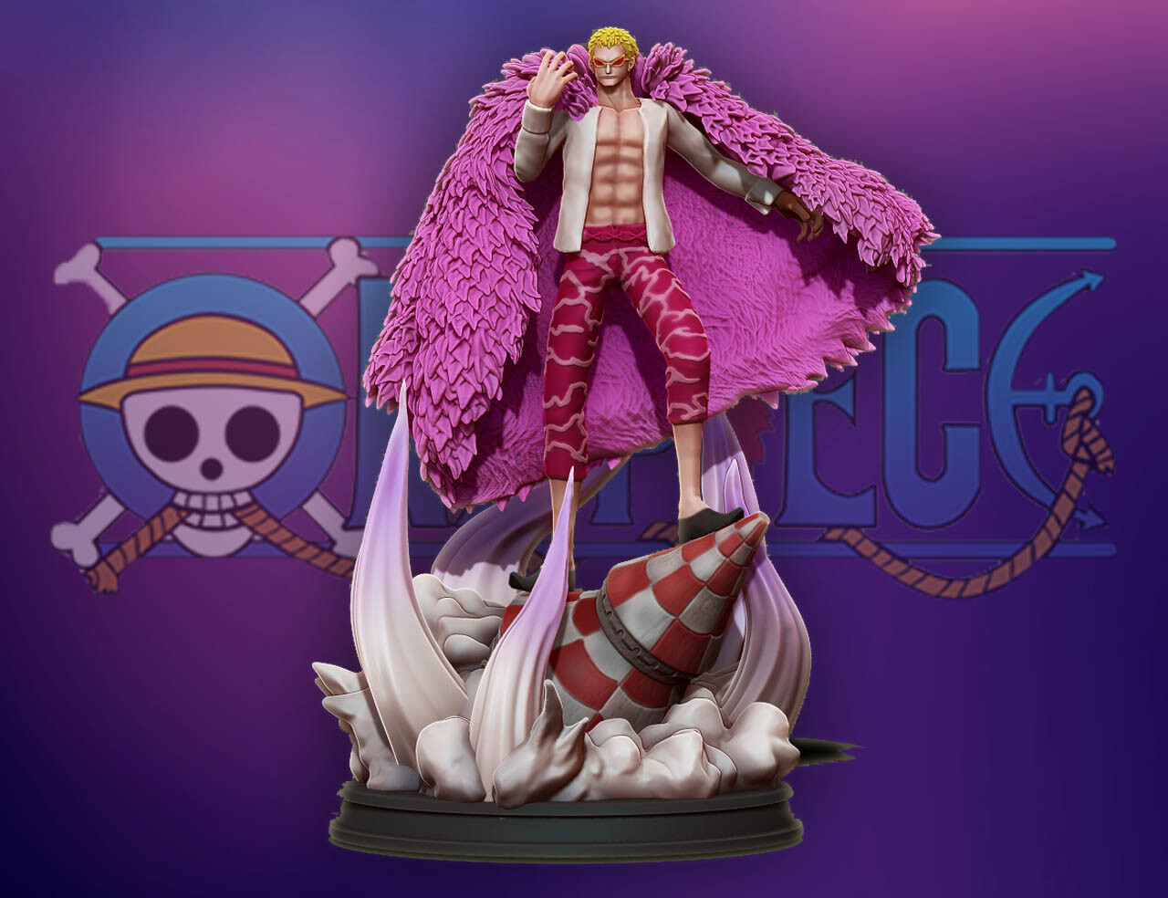 Pascal Gattringer Donquixote Doflamingo 3d Print Statue One Piece Pascal Gattringer Donquixote Doflamingo 3d Print Statue One Piece