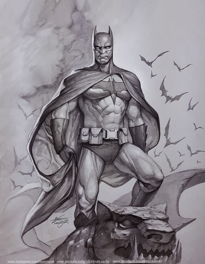 Batman/ Full body/ Pencil &amp; Inks/ A3/ C2E2 2020