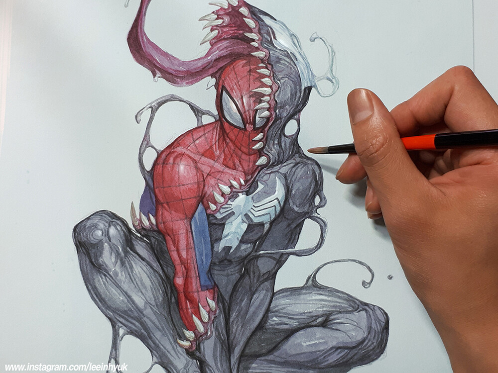 Spider-Man Venomize/ Full body/ Water colour/ A3/ NYCC 2019
https://www.instagram.com/p/B2yH9Elhx5M/
