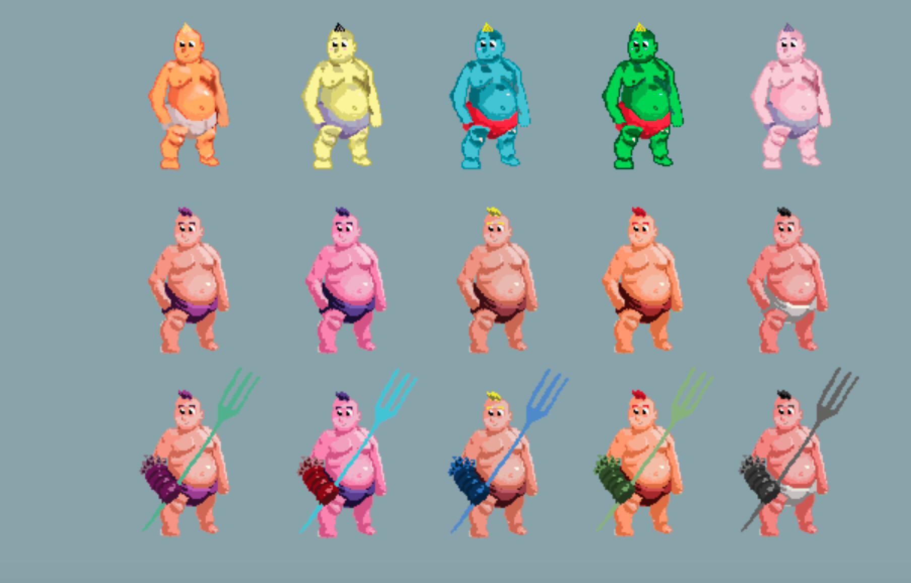 Artstation Pixel Art Concept With Color Test Javier Cervilla