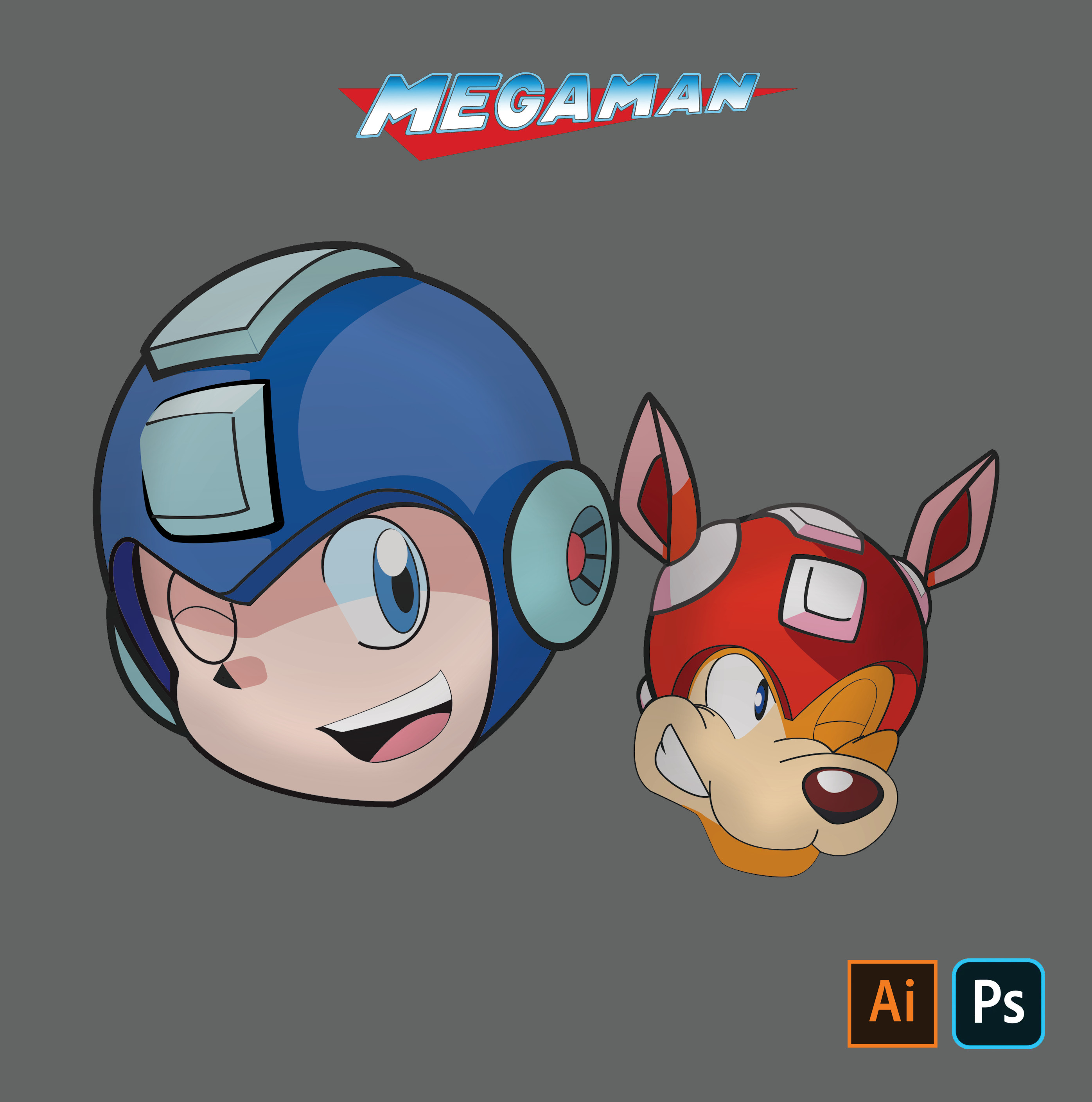 Artstation Mega Man And Rush Fanart Eric Noce