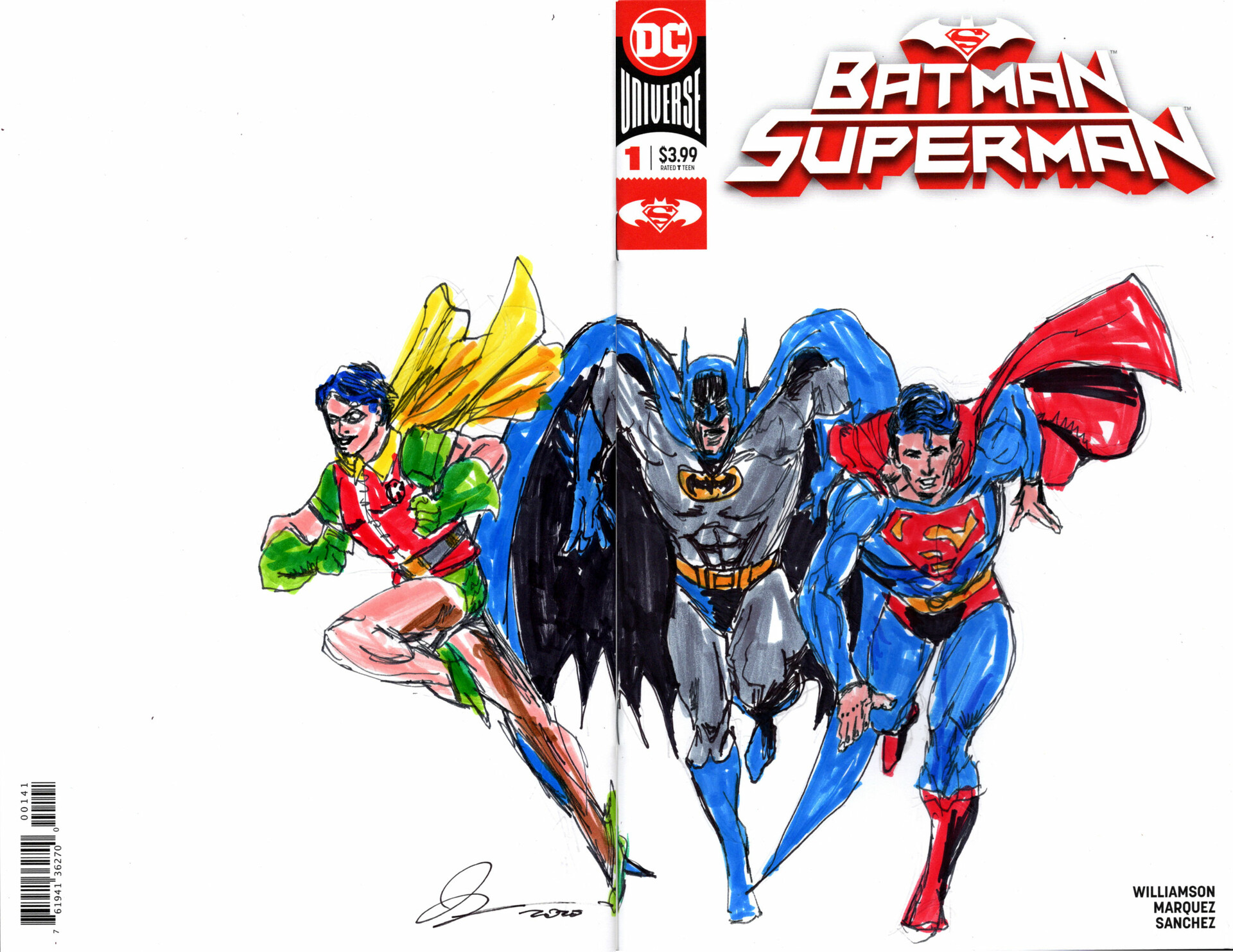José Luis Rodrigues - Batman Superman Cover Garcia-Lopez study by Jose  Rodrigues art